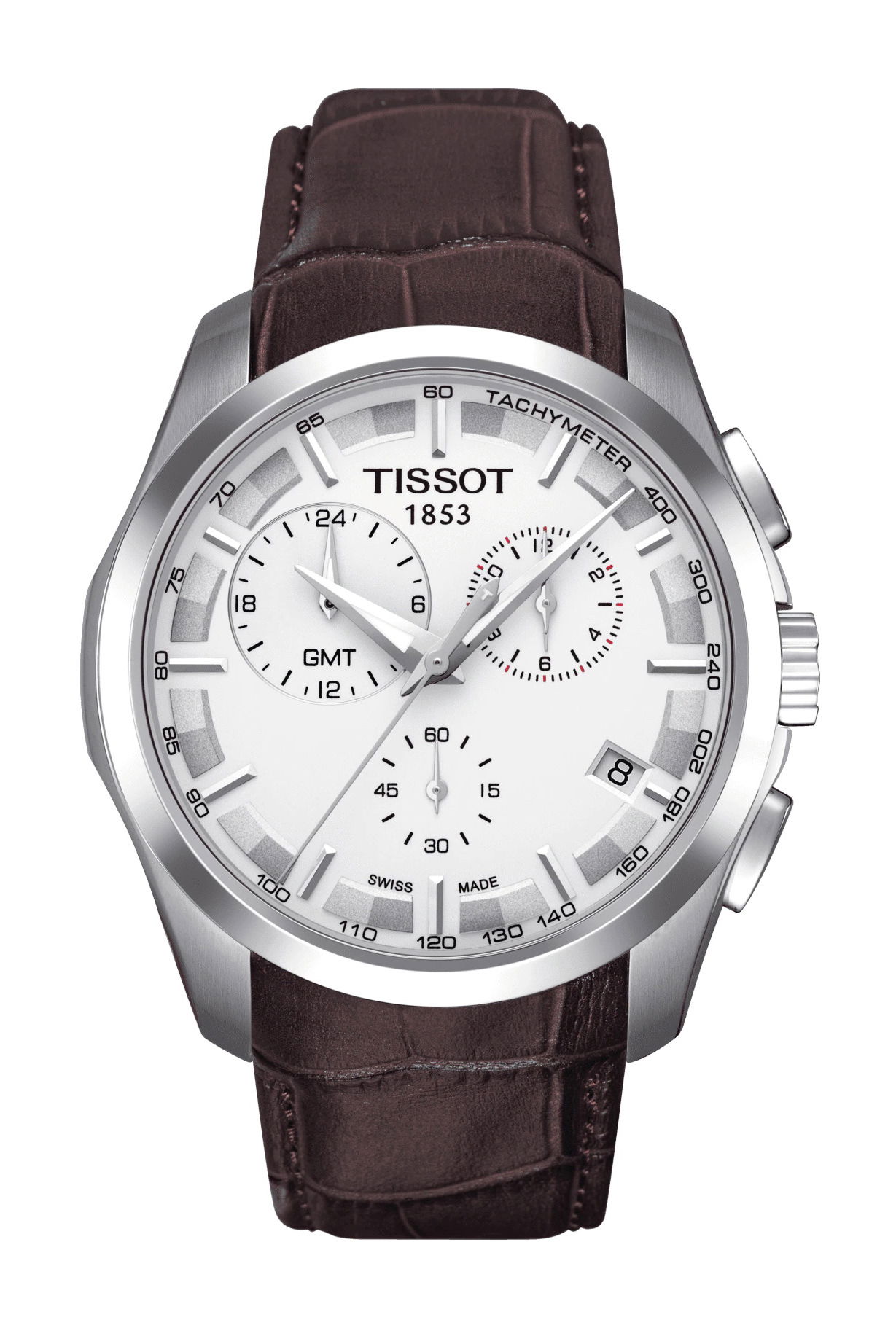 Tissot Couturier GMT luxury timepiece - detailed view