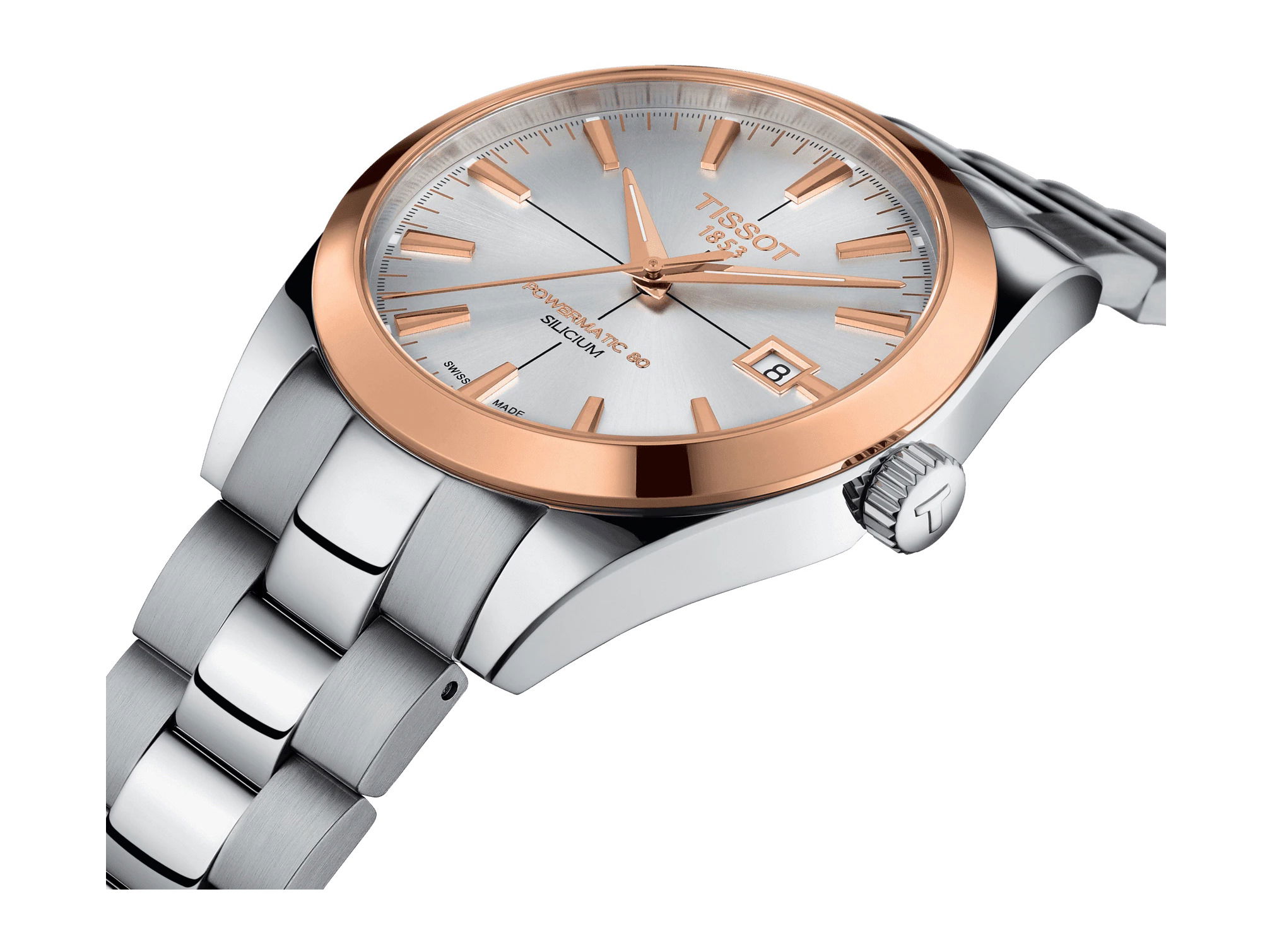 Tissot Gentleman Powermatic 80 Silicium Solid 18K Gold bezel - View 2