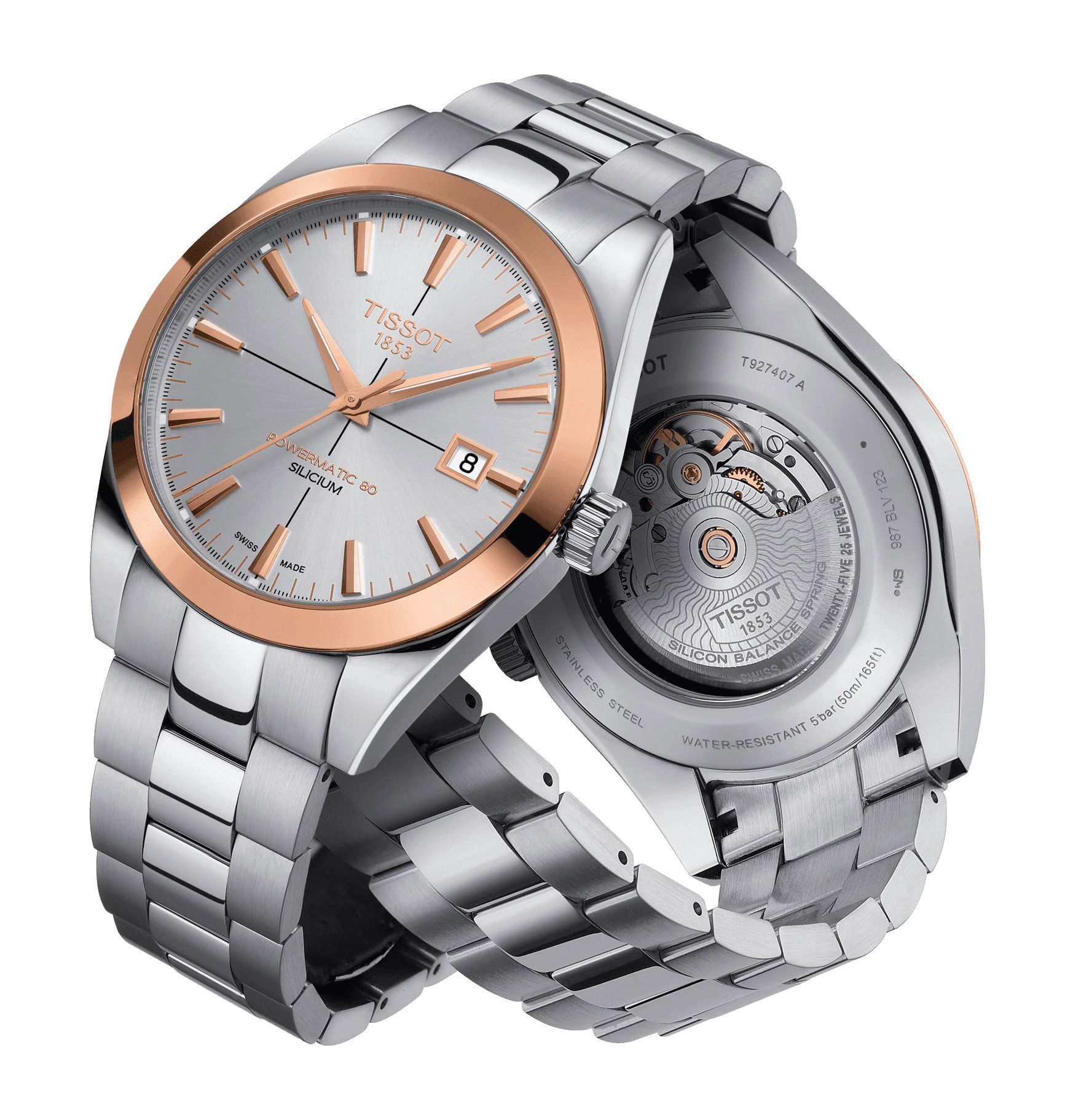 Tissot Gentleman Powermatic 80 Silicium Solid 18K Gold bezel - View 3