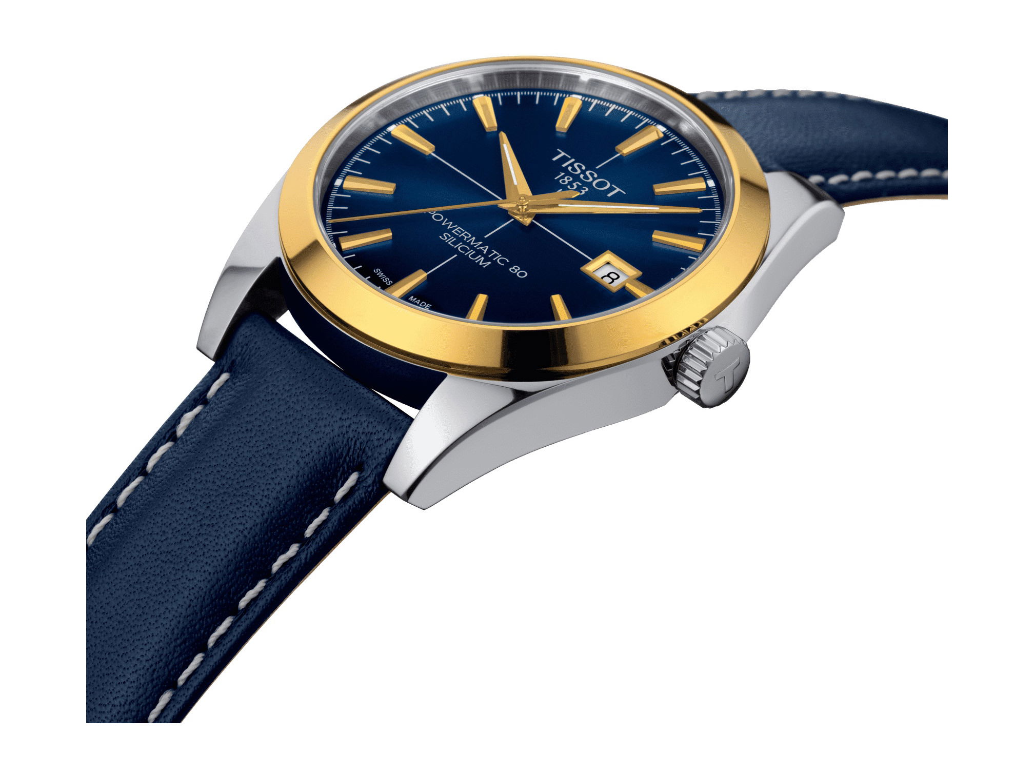 Tissot Gentleman Powermatic 80 Silicium Solid 18K Gold bezel - View 2