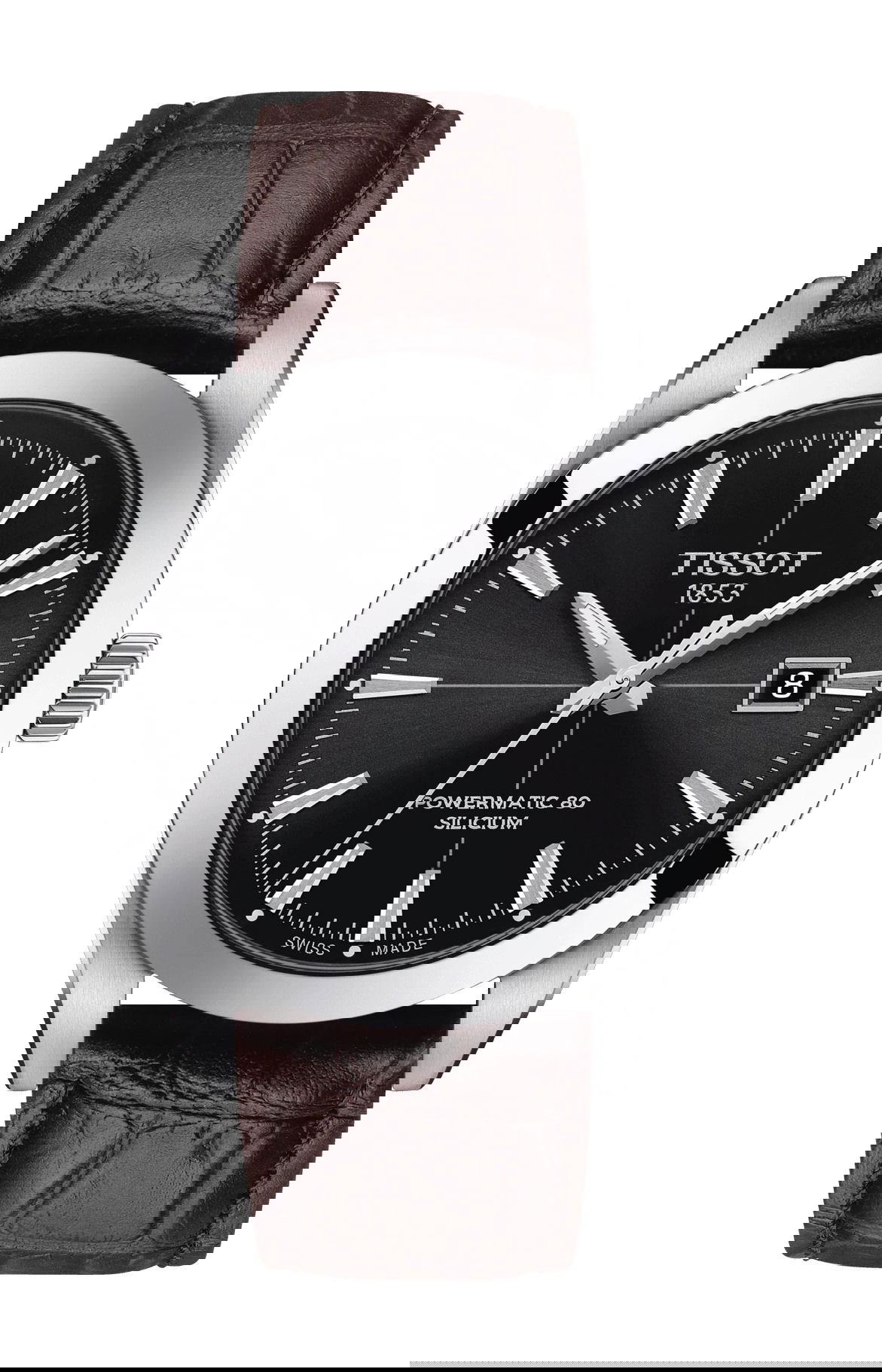 Tissot Gentleman Powermatic 80 Silicium luxury timepiece - detailed view