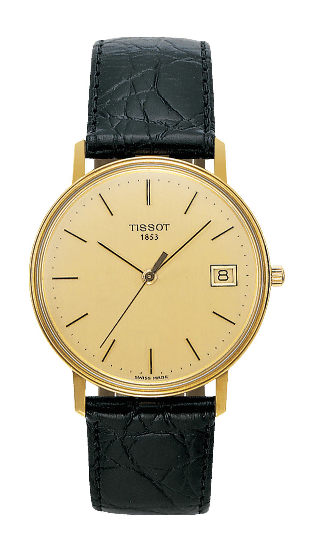 Tissot Goldrun Hesalite 18K Gold luxury timepiece - detailed view