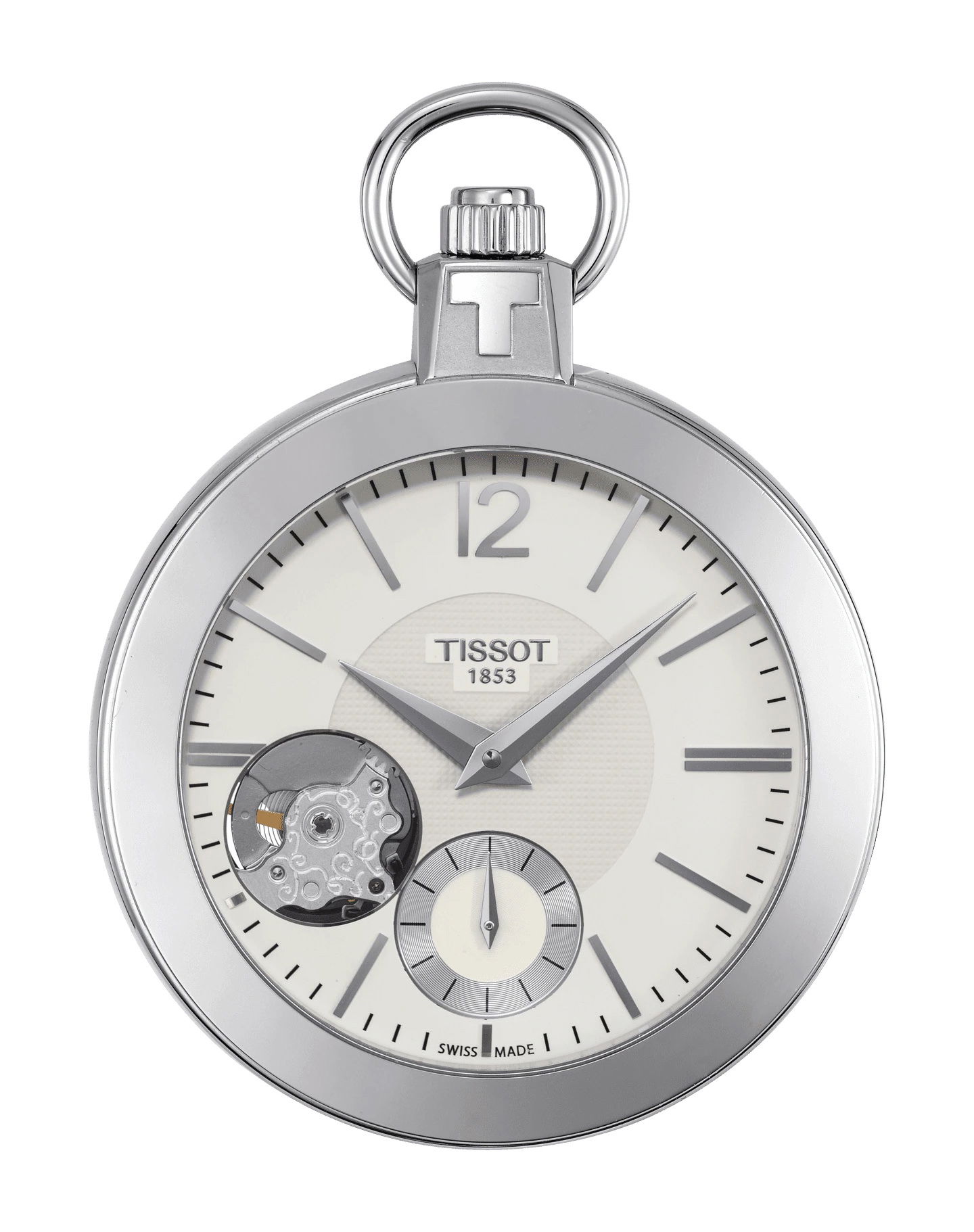 Tissot Pocket Mechanical Skeleton luxury timepiece - detailed view