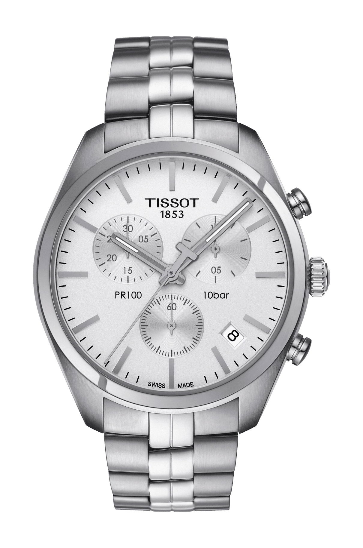 Tissot PR 100 Chronograph luxury timepiece - detailed view