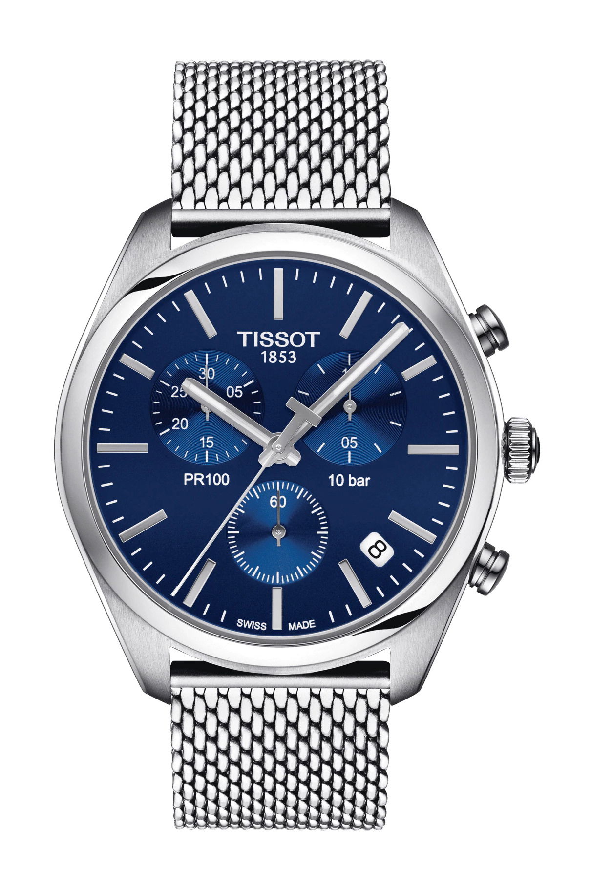 Tissot PR 100 Chronograph luxury timepiece - detailed view