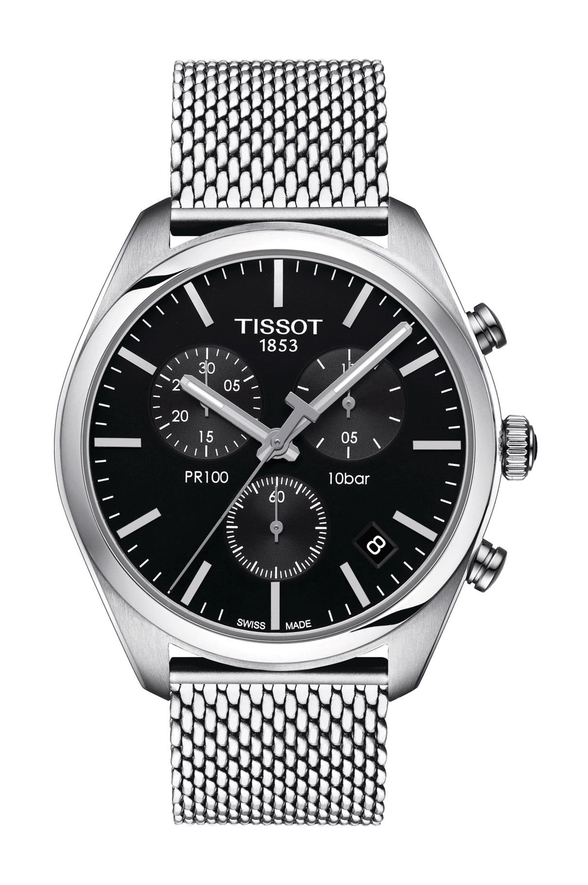 Tissot PR 100 Chronograph luxury timepiece - detailed view