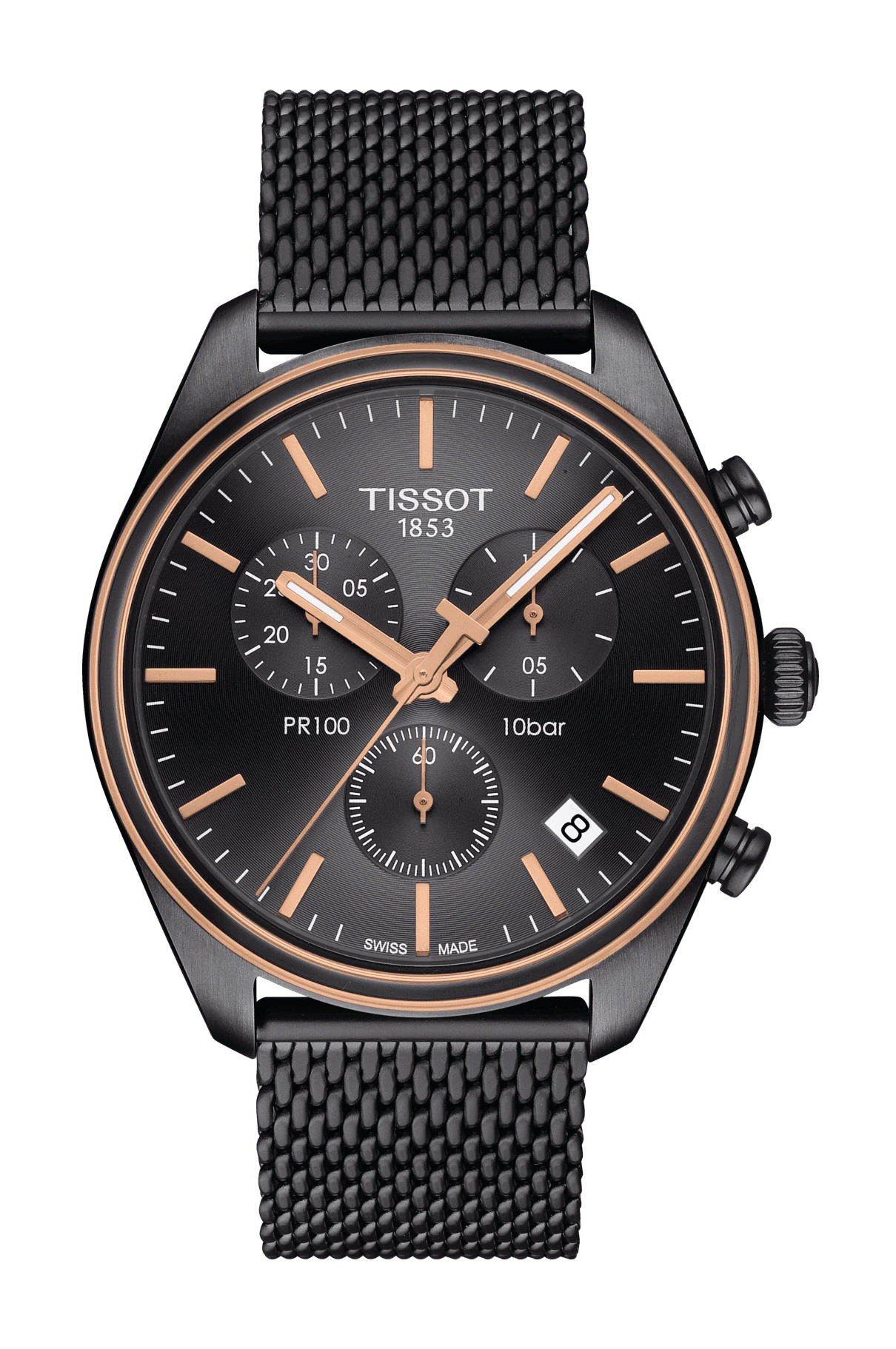 Tissot PR 100 Chronograph luxury timepiece - detailed view