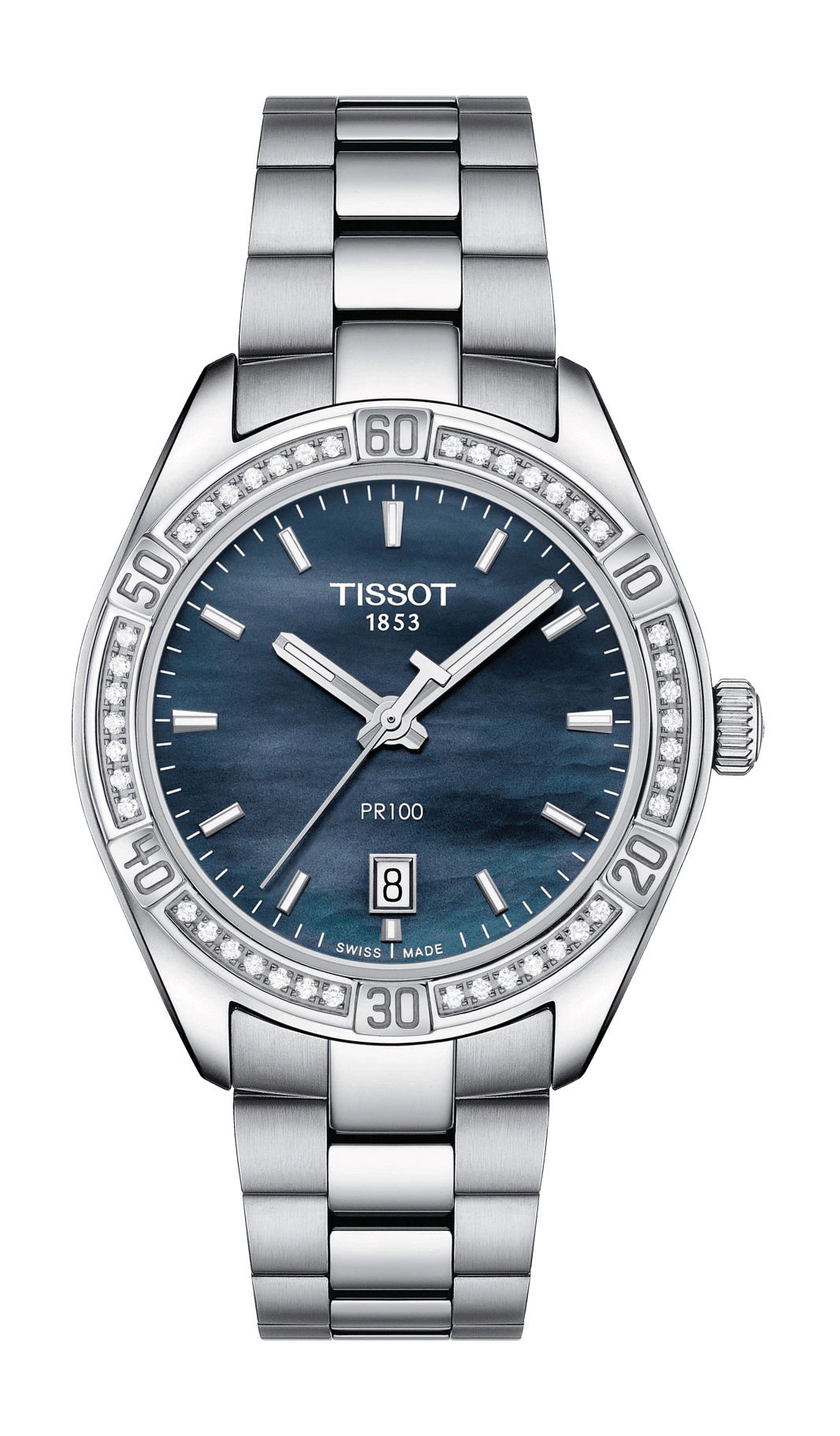 Tissot PR 100 Lady Sport Chic luxury timepiece - detailed view