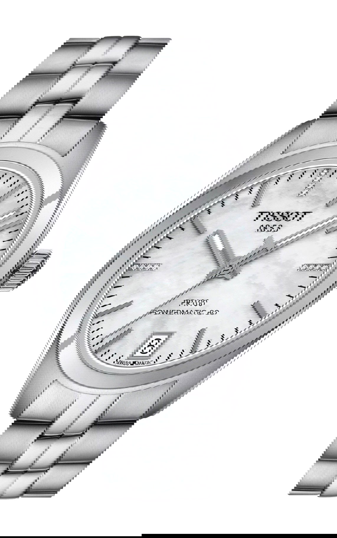 Tissot PR 100 Powermatic 80 Lady luxury timepiece - detailed view