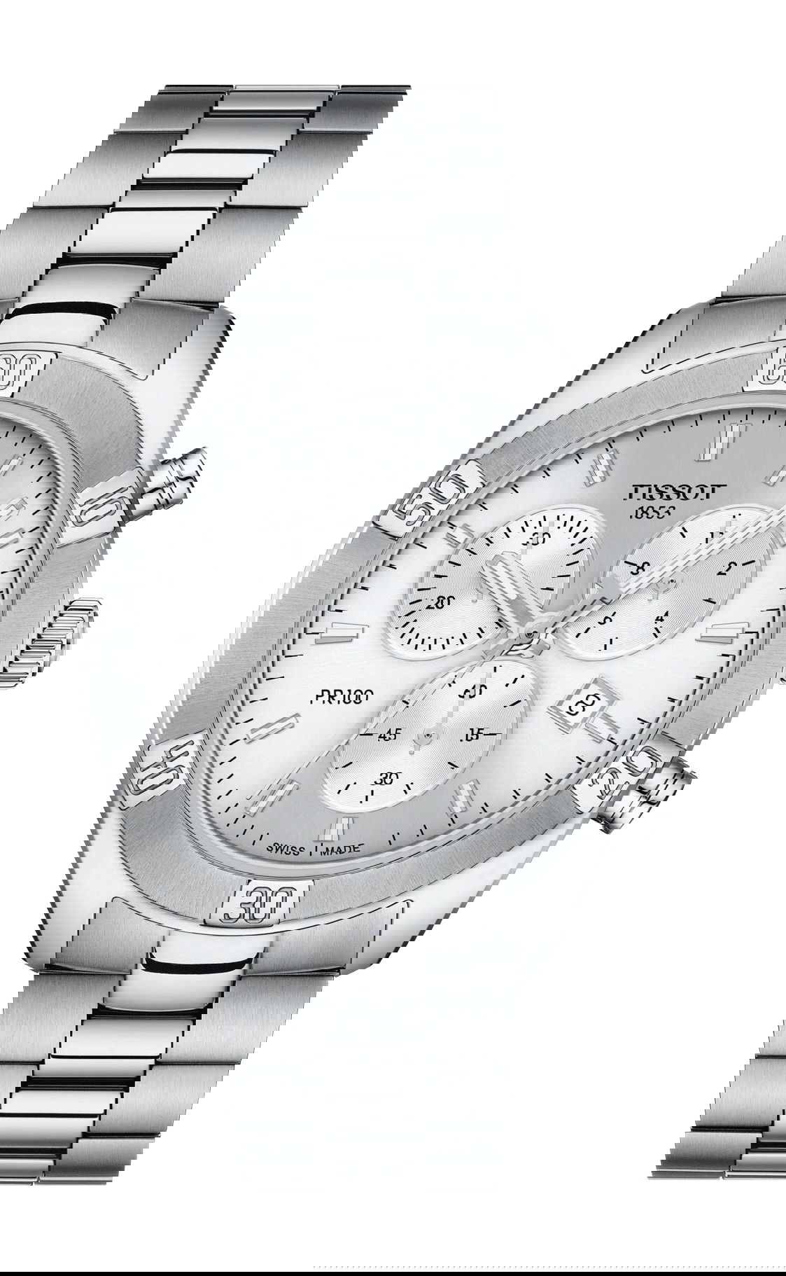 Tissot PR 100 Sport Chic Chronograph luxury timepiece - detailed view