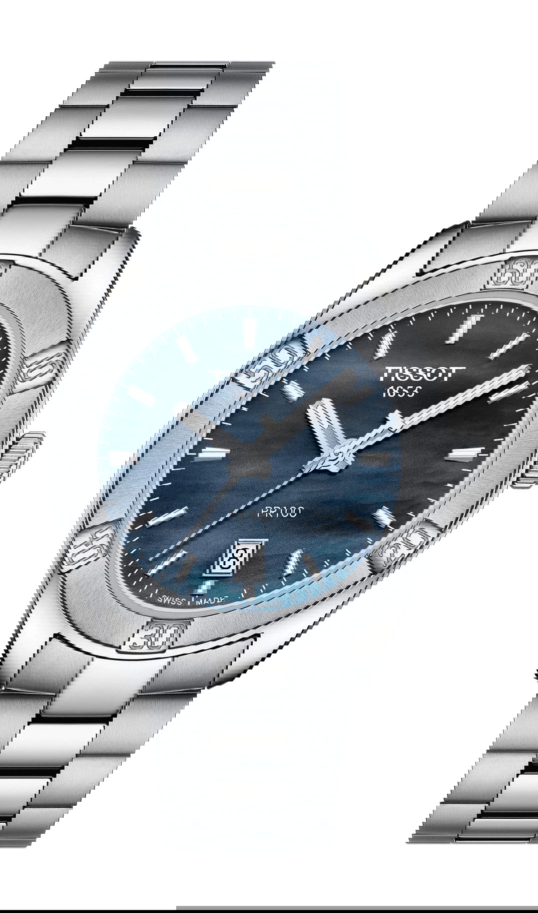 Tissot PR 100 Sport Chic luxury timepiece - detailed view