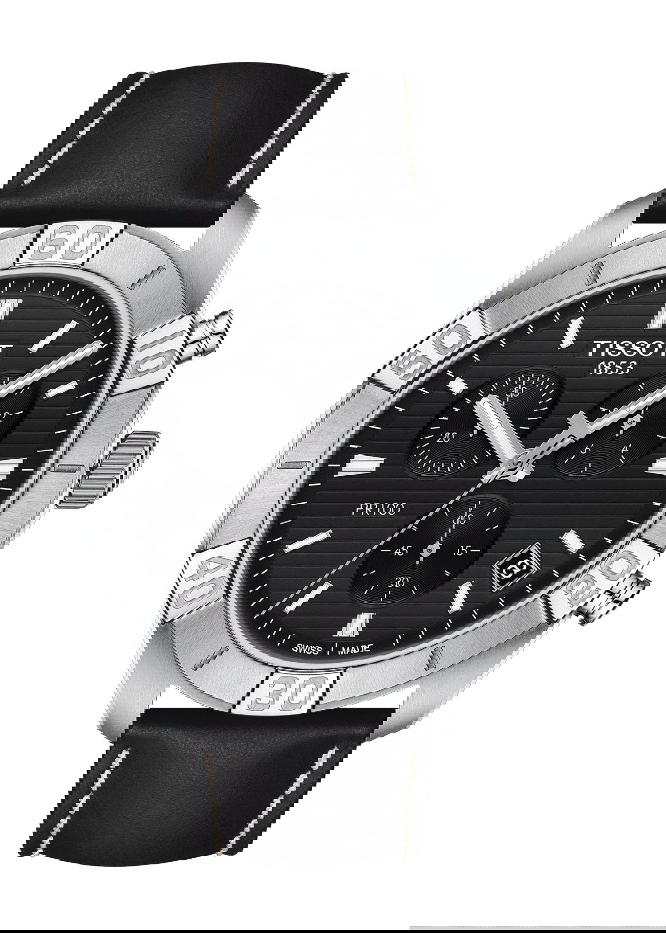 Tissot PR 100 Sport Gent Chronograph luxury timepiece - detailed view