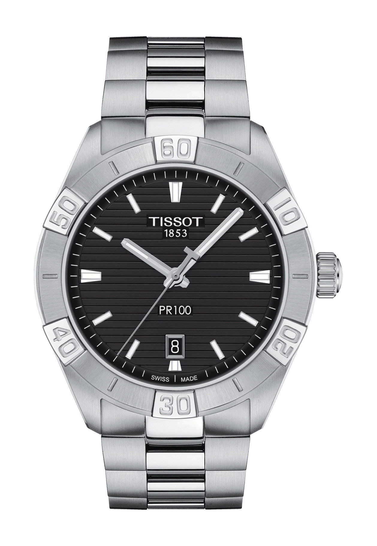 Tissot PR 100 Sport Gent luxury timepiece - detailed view