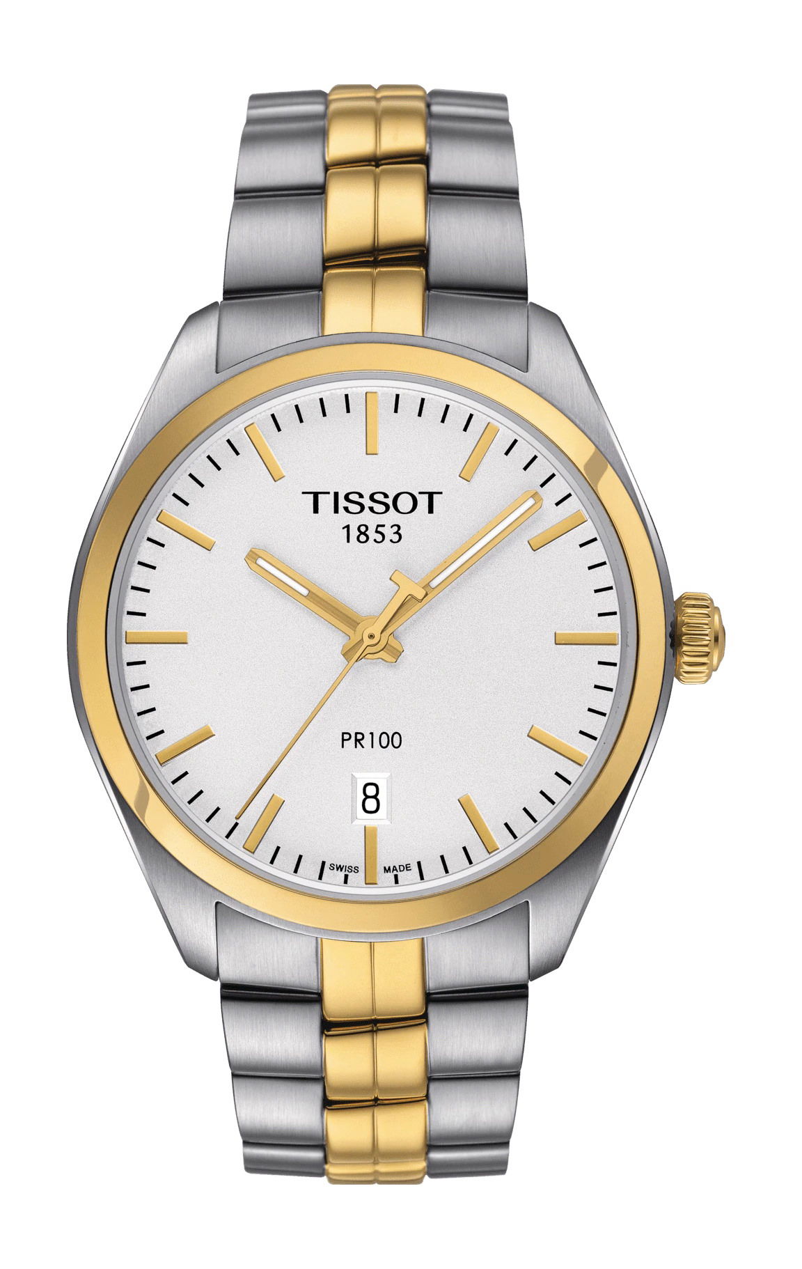Tissot PR 100 luxury timepiece - detailed view