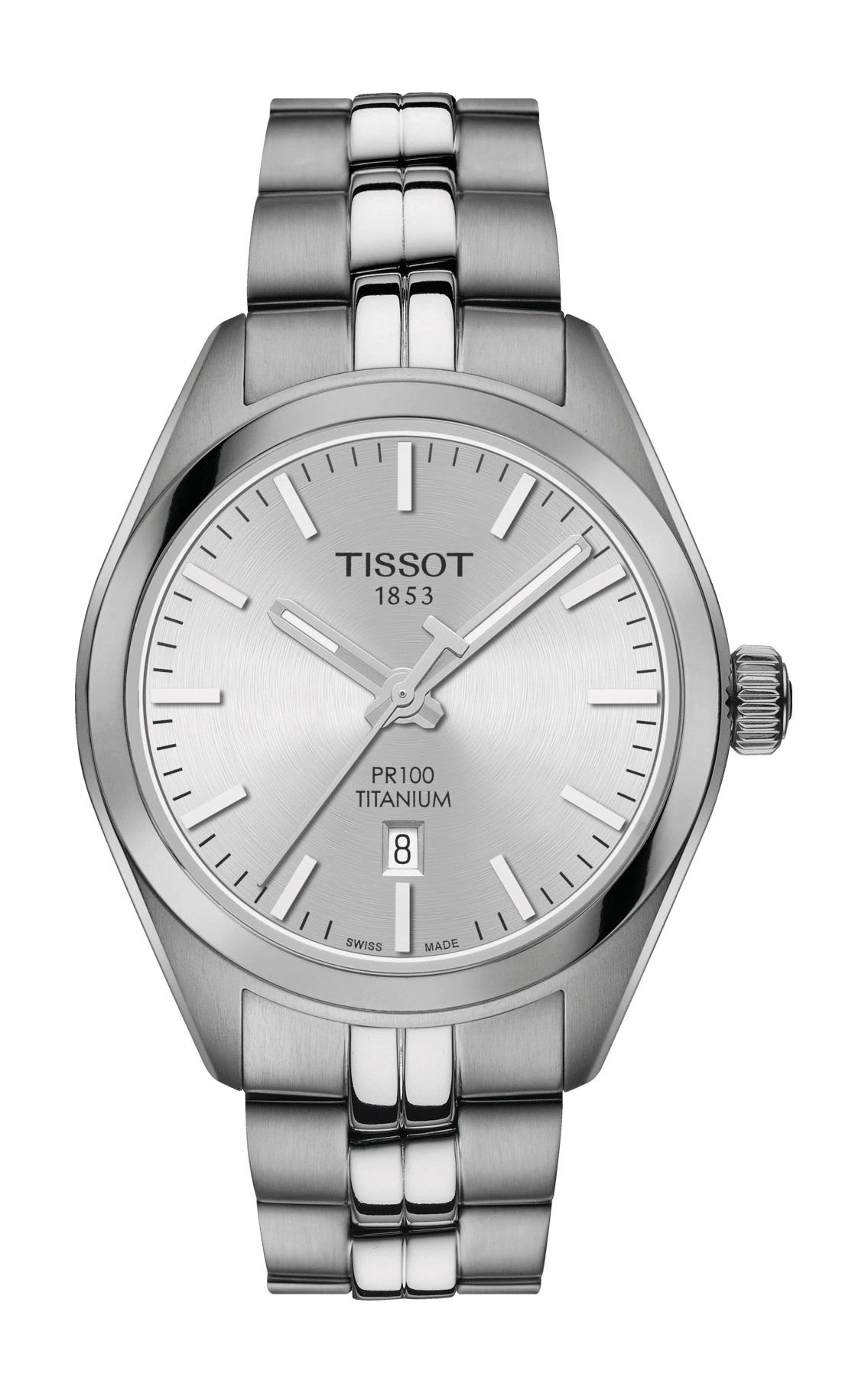 Tissot PR 100 Titanium Quartz Lady luxury timepiece - detailed view