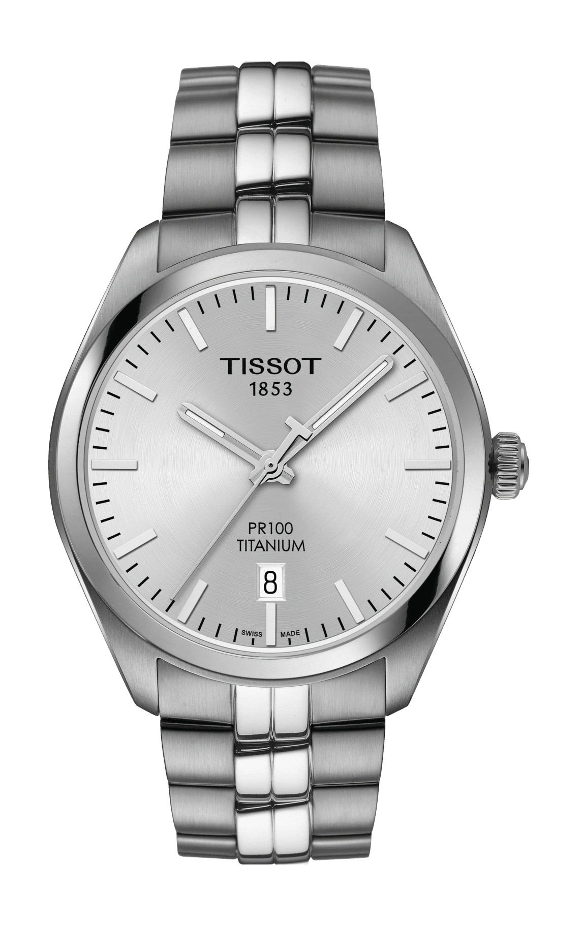 Tissot PR 100 Titanium Quartz luxury timepiece - detailed view