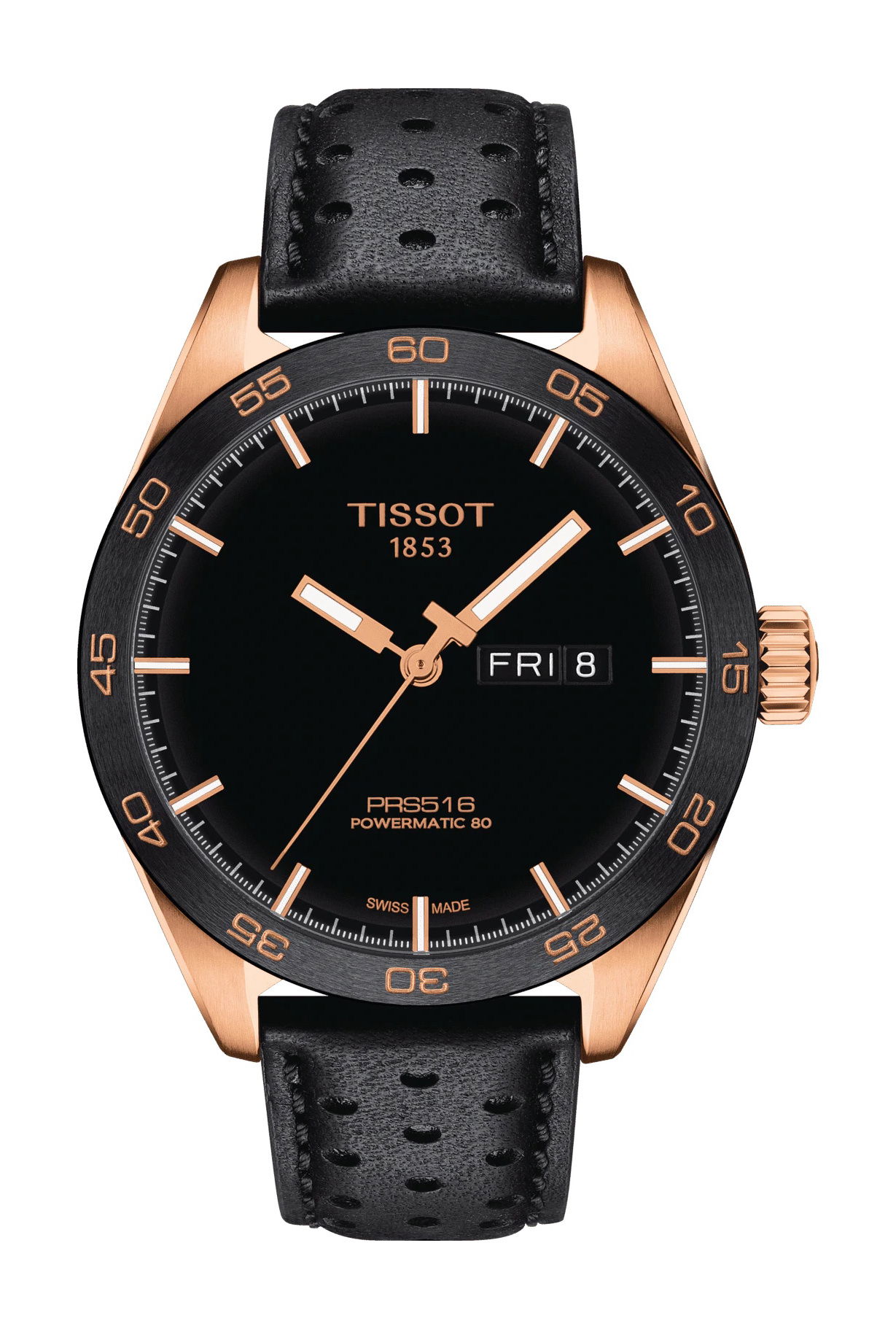 Tissot PRS 516 Powermatic 80 luxury timepiece - detailed view