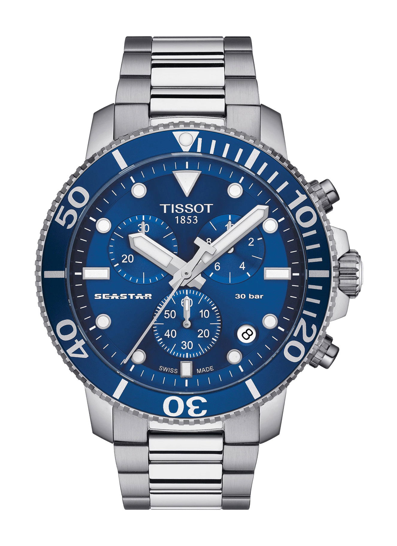 Tissot Seastar 1000 Chronograph luxury timepiece - detailed view