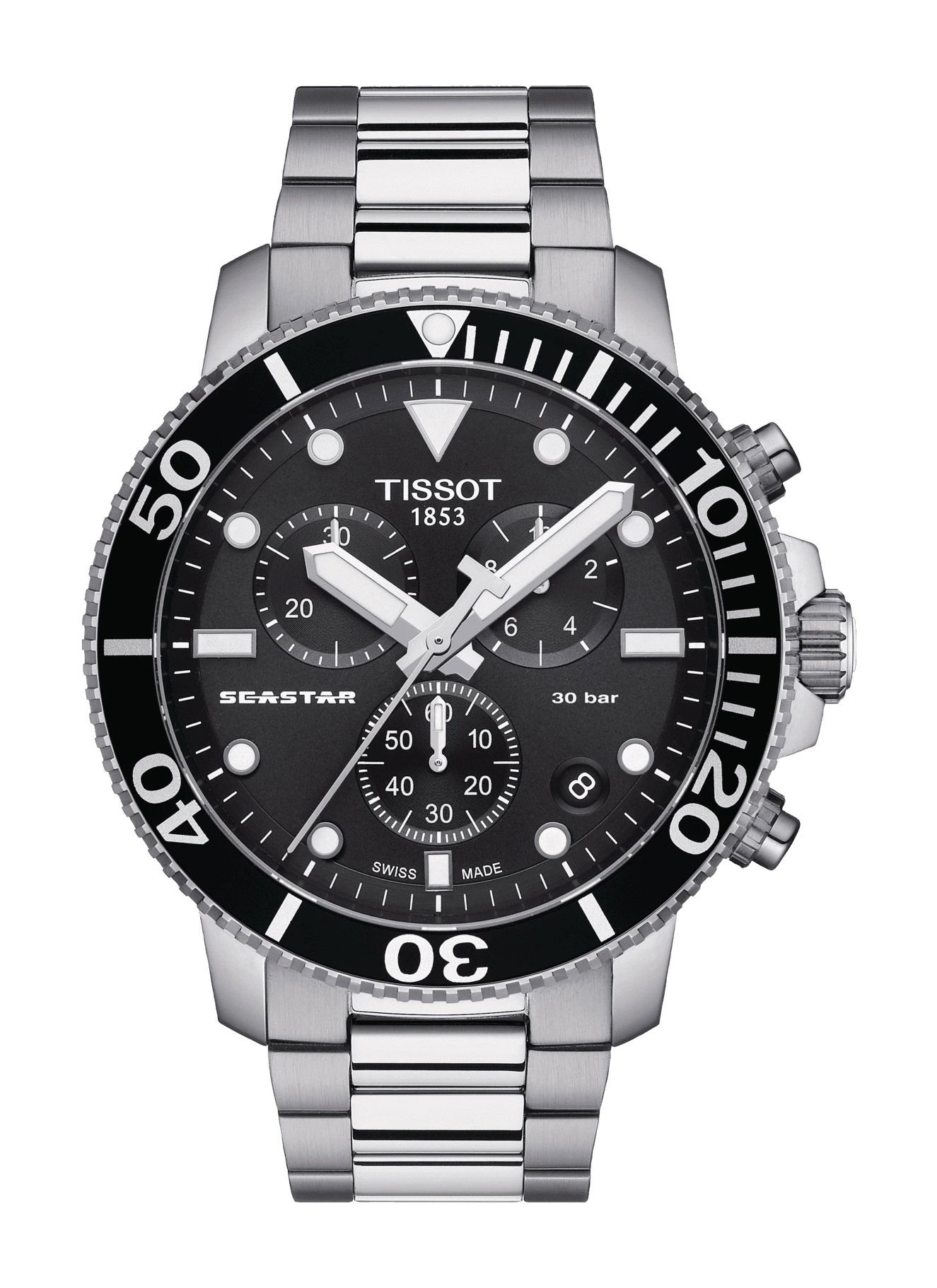 Tissot Seastar 1000 Chronograph luxury timepiece - detailed view