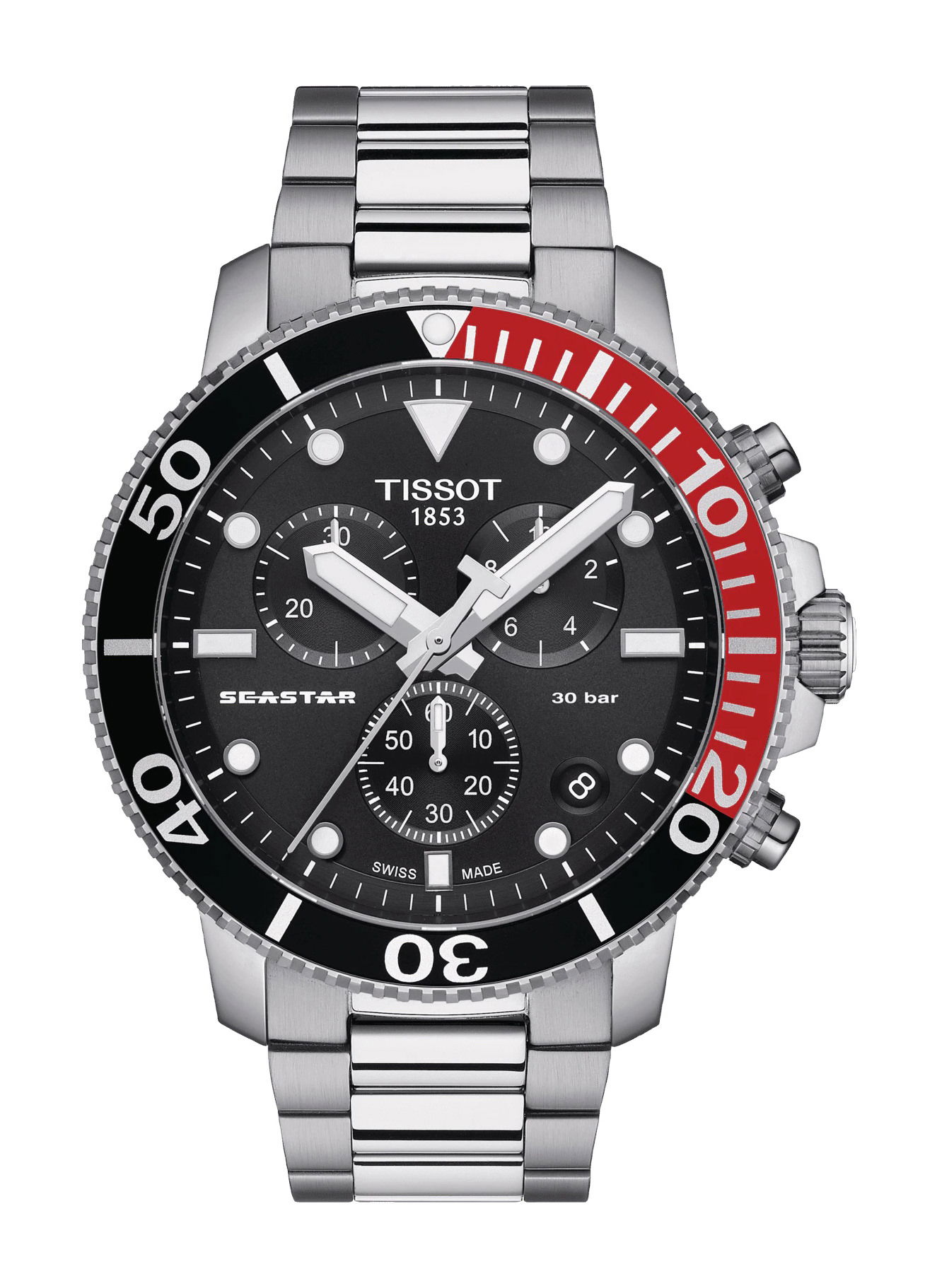 Tissot Seastar 1000 Chronograph luxury timepiece - detailed view