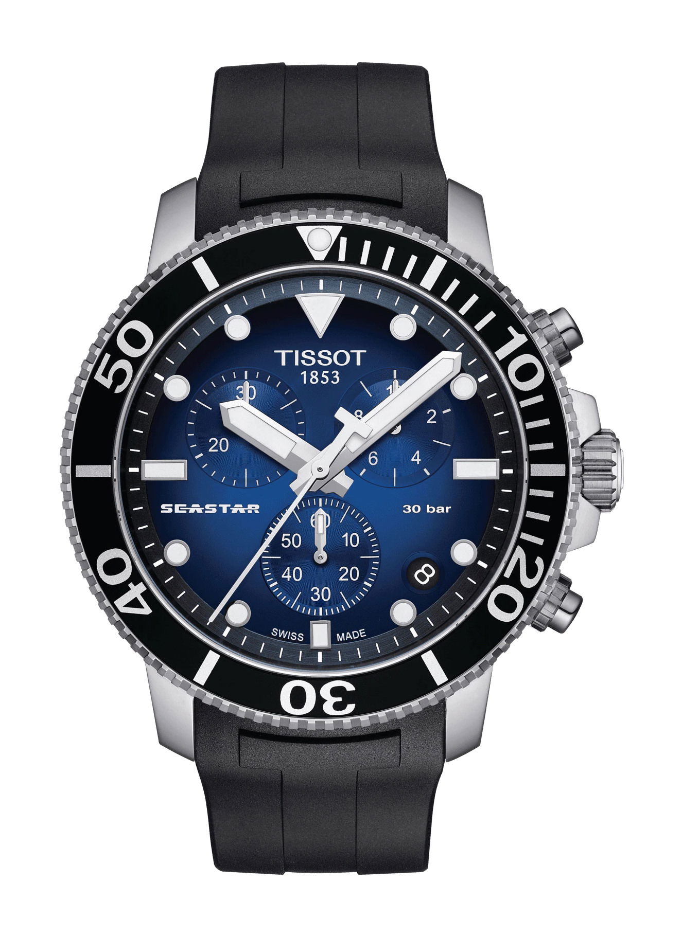 Tissot Seastar 1000 Chronograph luxury timepiece - detailed view