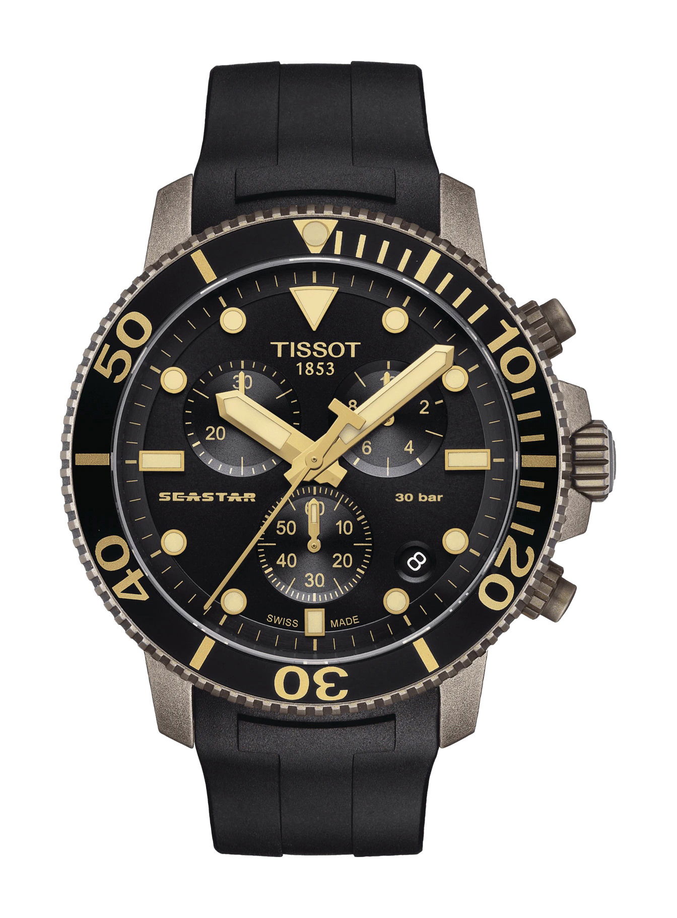 Tissot Seastar 1000 Chronograph luxury timepiece - detailed view