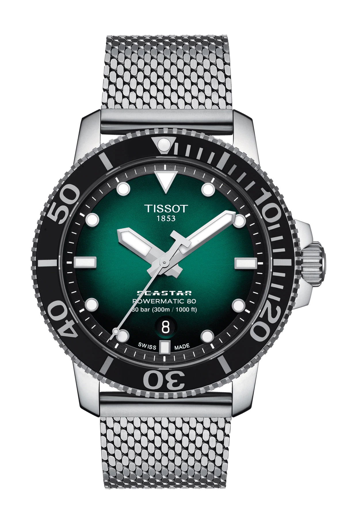 Tissot Seastar 1000 Powermatic 80 luxury timepiece - detailed view