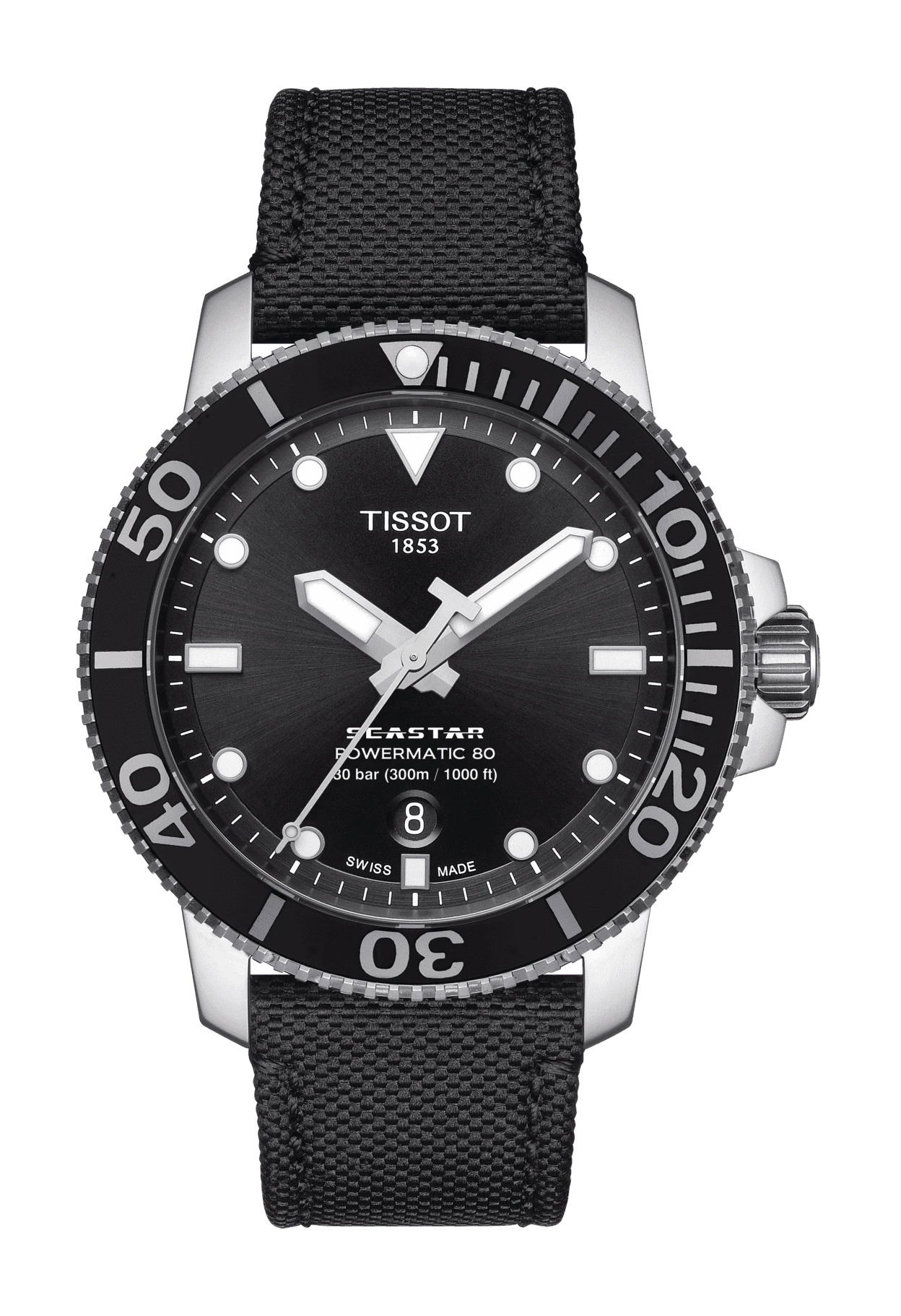 Tissot Seastar 1000 Powermatic 80 luxury timepiece - detailed view