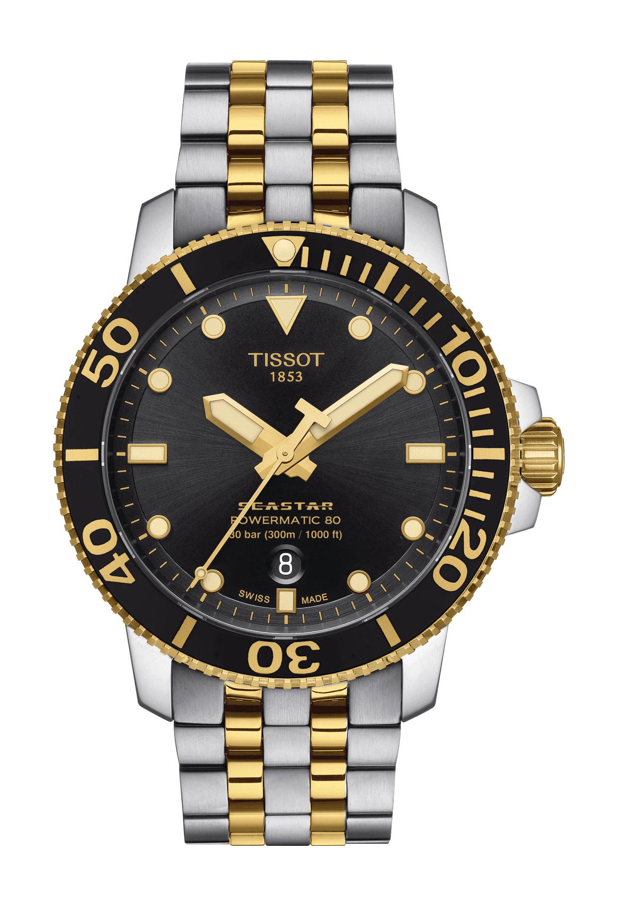 Tissot Seastar 1000 Powermatic 80 luxury timepiece - detailed view