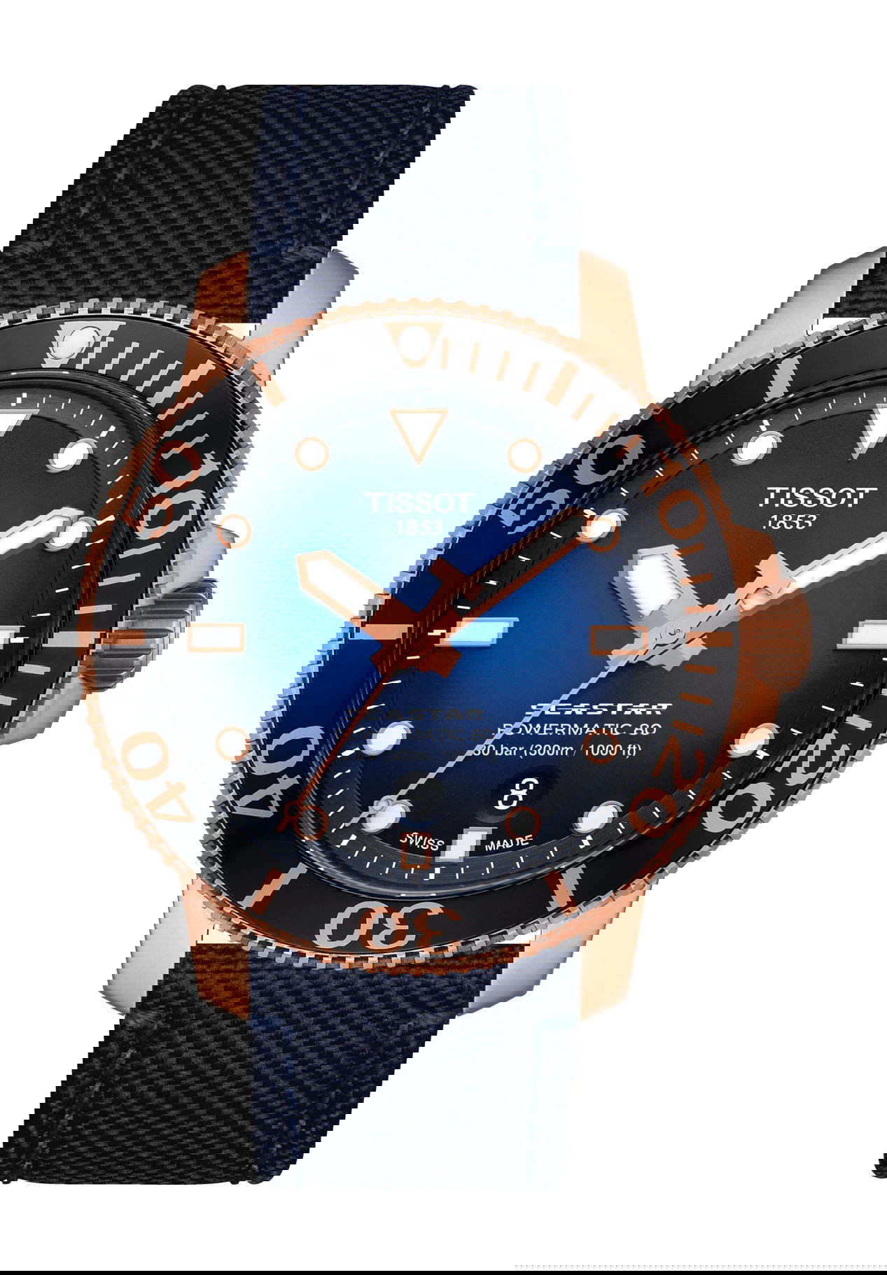 Tissot Seastar 1000 Powermatic 80 luxury timepiece - detailed view