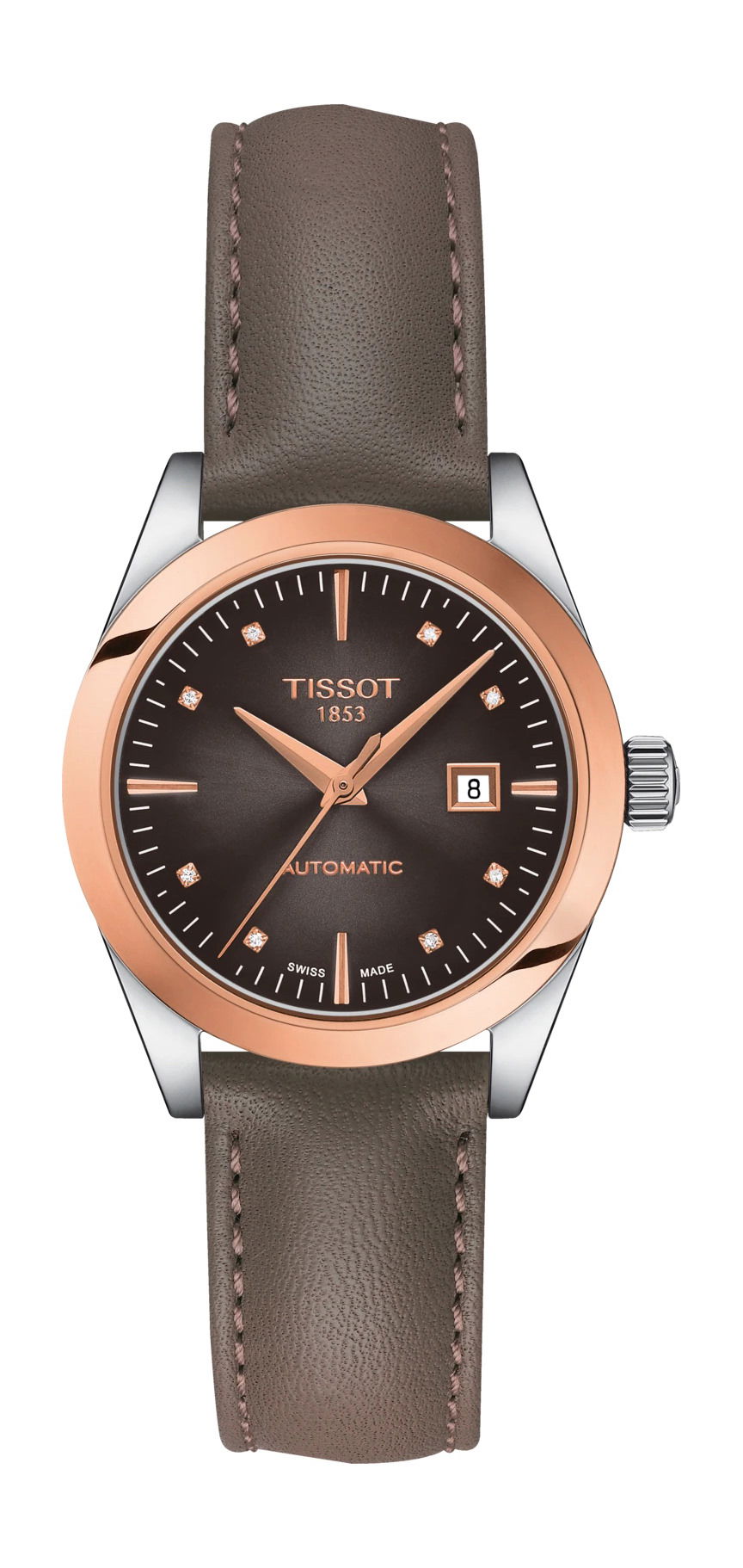 Tissot T-My Lady Automatic 18K Gold luxury timepiece - detailed view