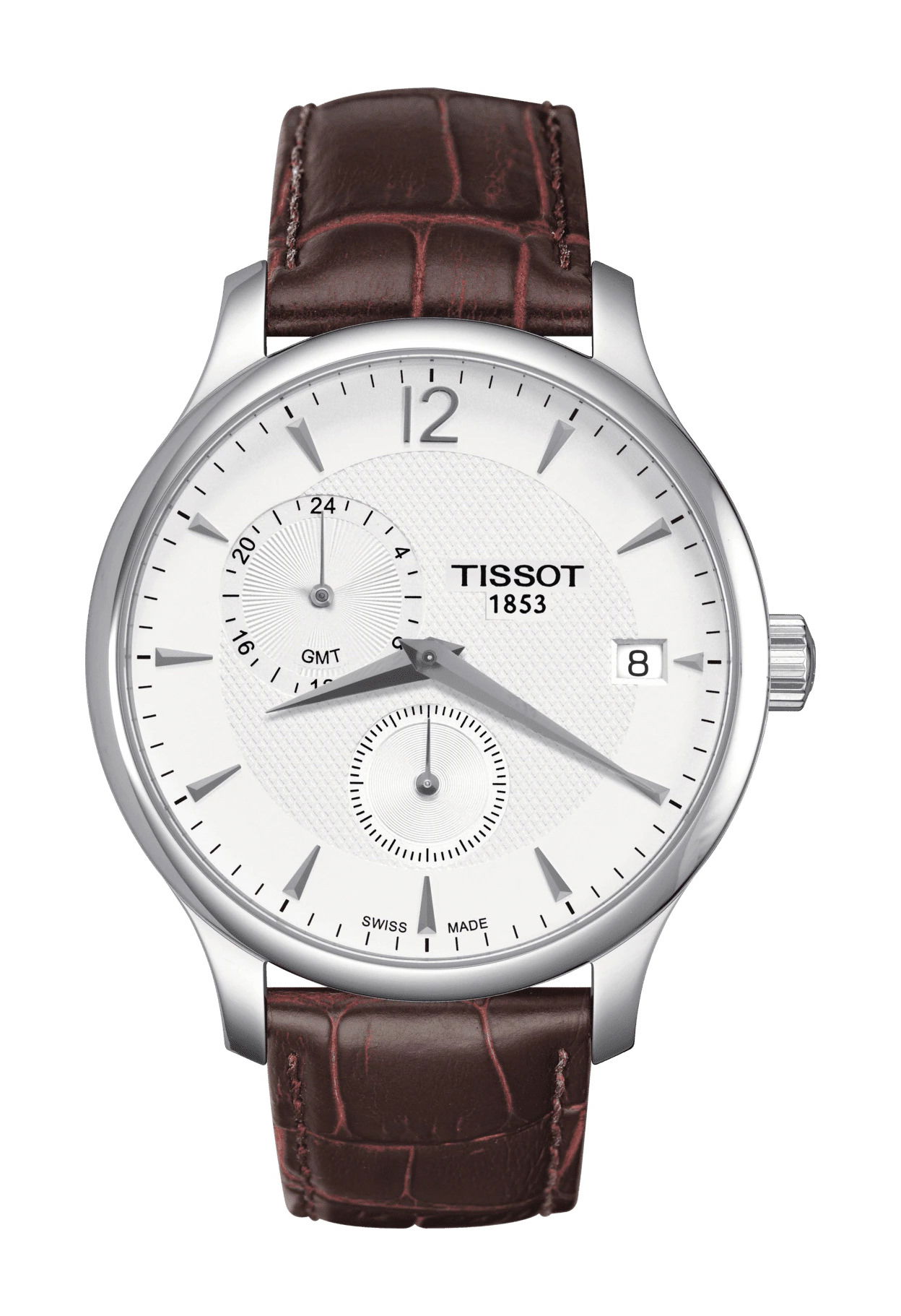 Tissot Tradition GMT luxury timepiece - detailed view