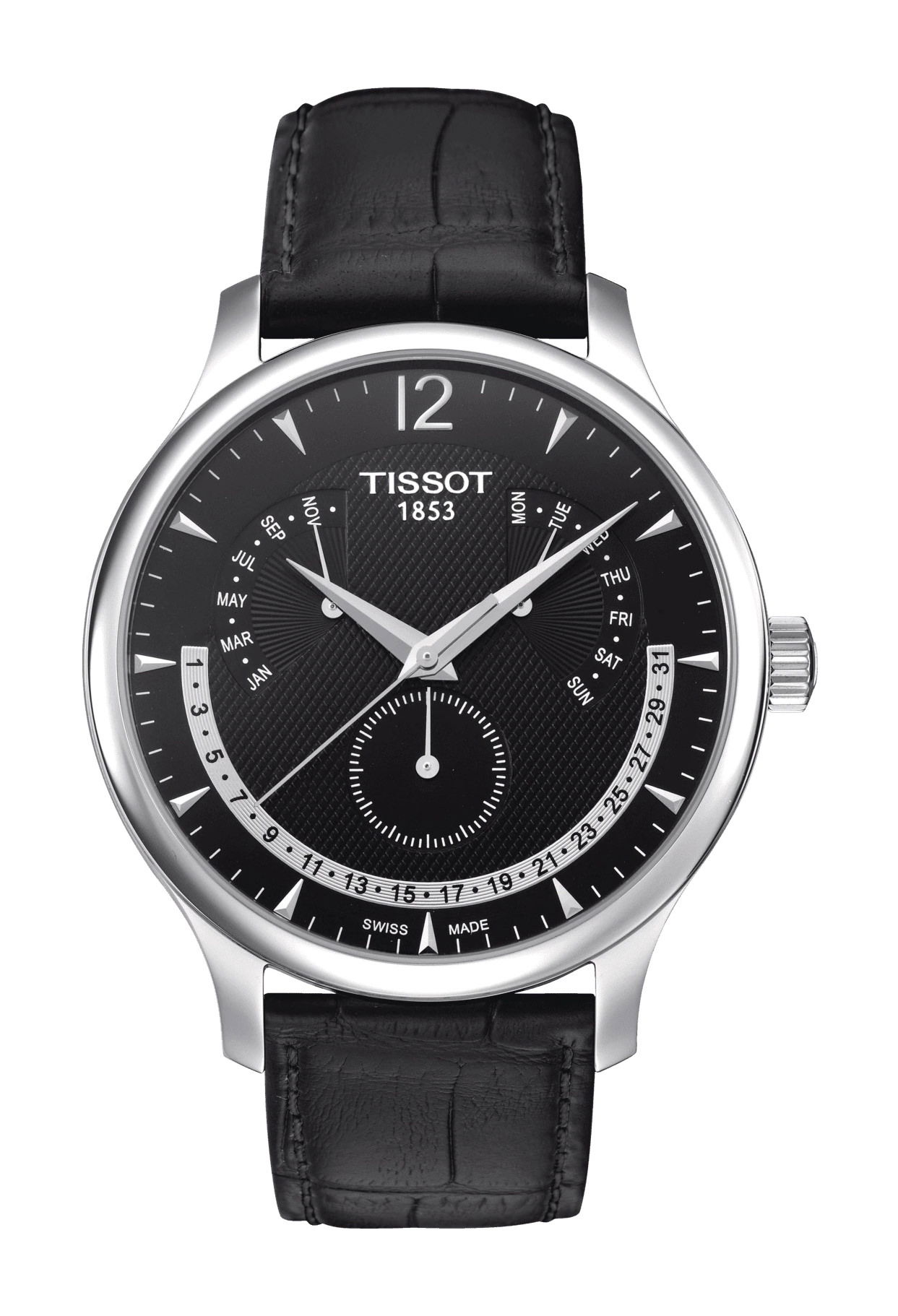 Tissot Tradition Perpetual Calendar luxury timepiece - detailed view