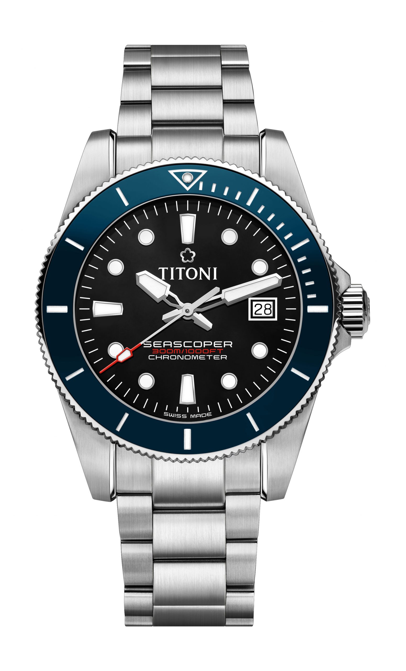 Titoni Seascoper 300 luxury timepiece - detailed view