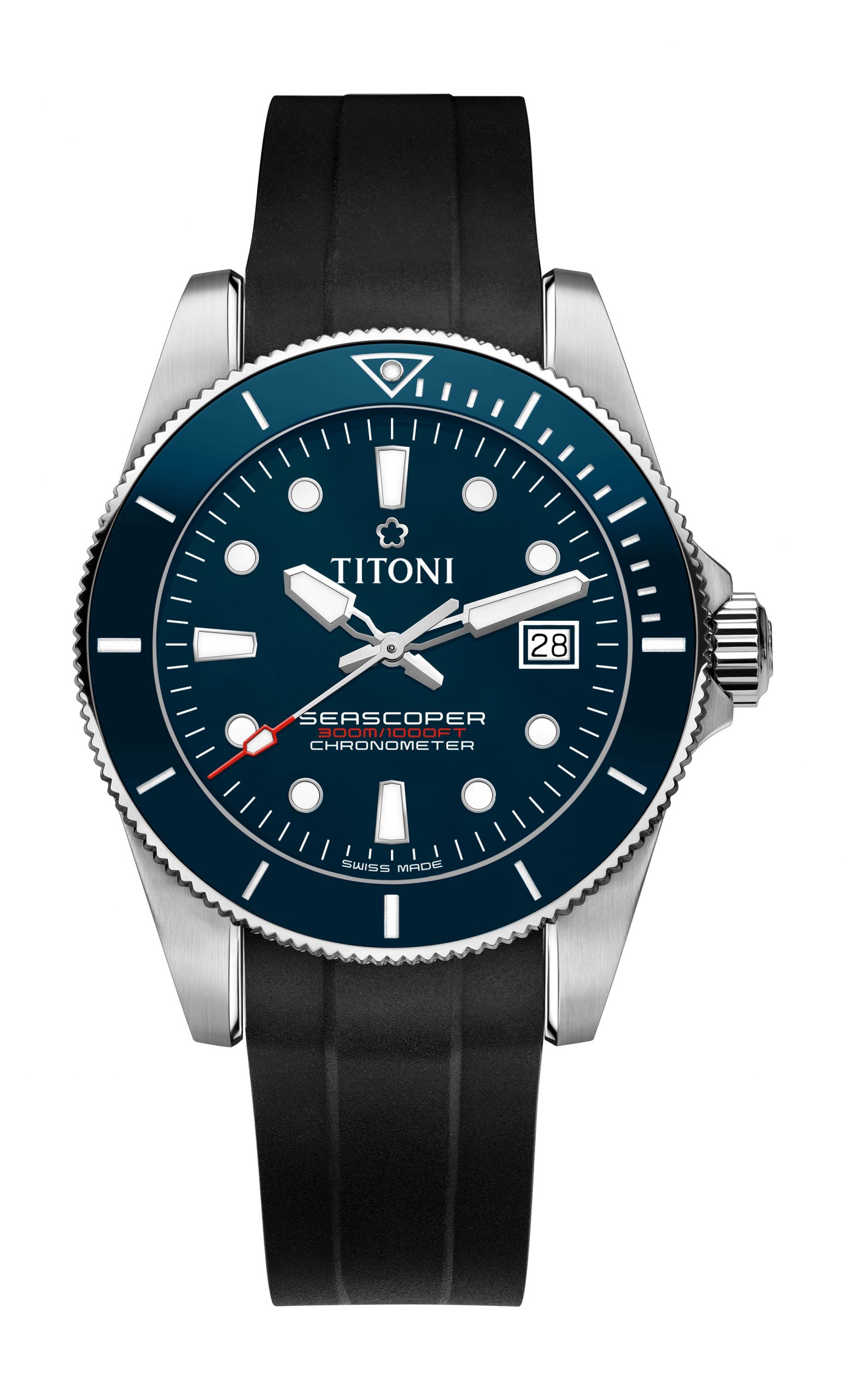 Titoni Seascoper 300 luxury timepiece - detailed view