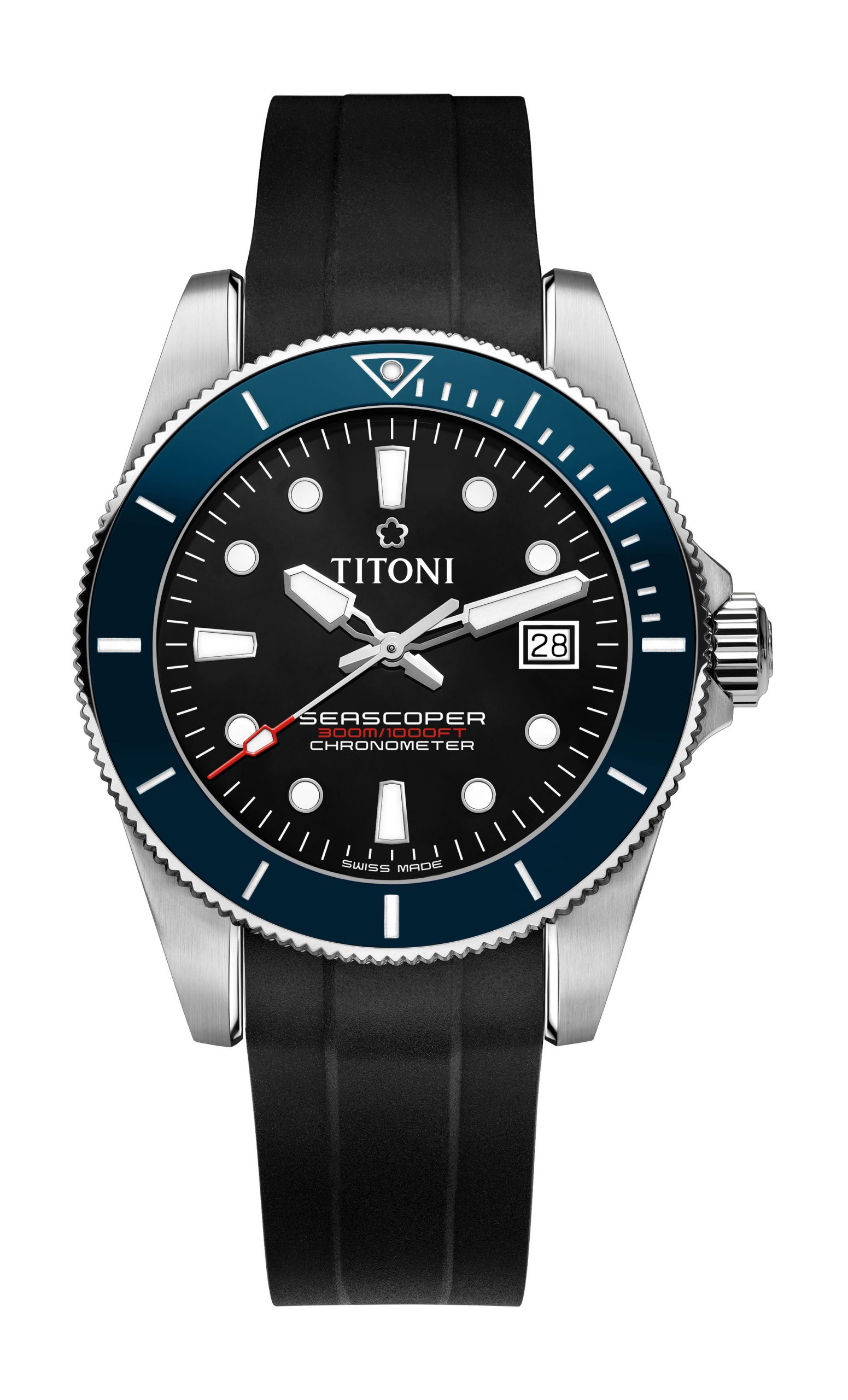 Titoni Seascoper 300 luxury timepiece - detailed view