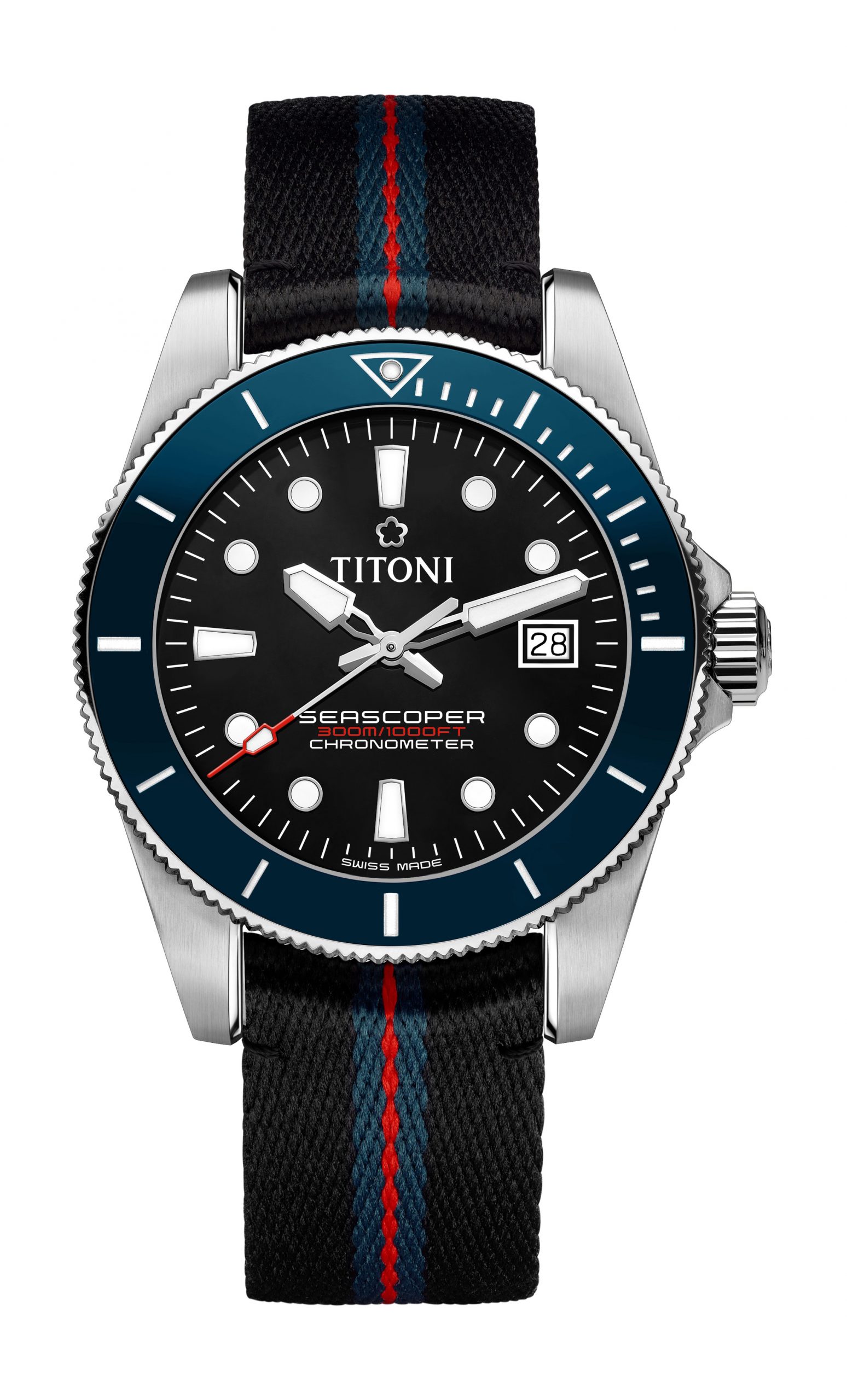 Titoni Seascoper 300 luxury timepiece - detailed view