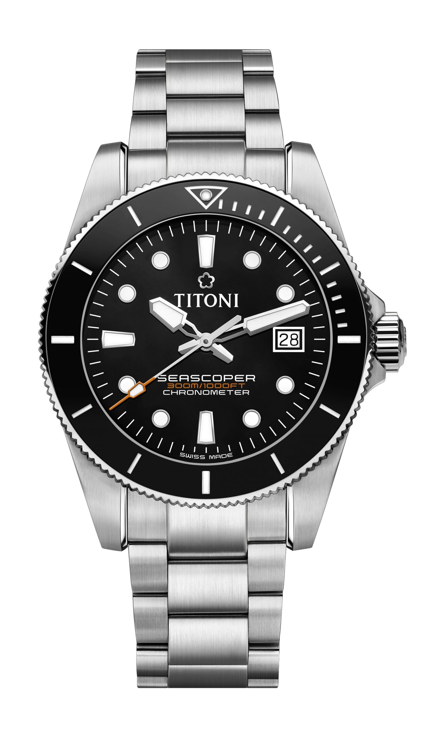Titoni Seascoper 300 luxury timepiece - detailed view