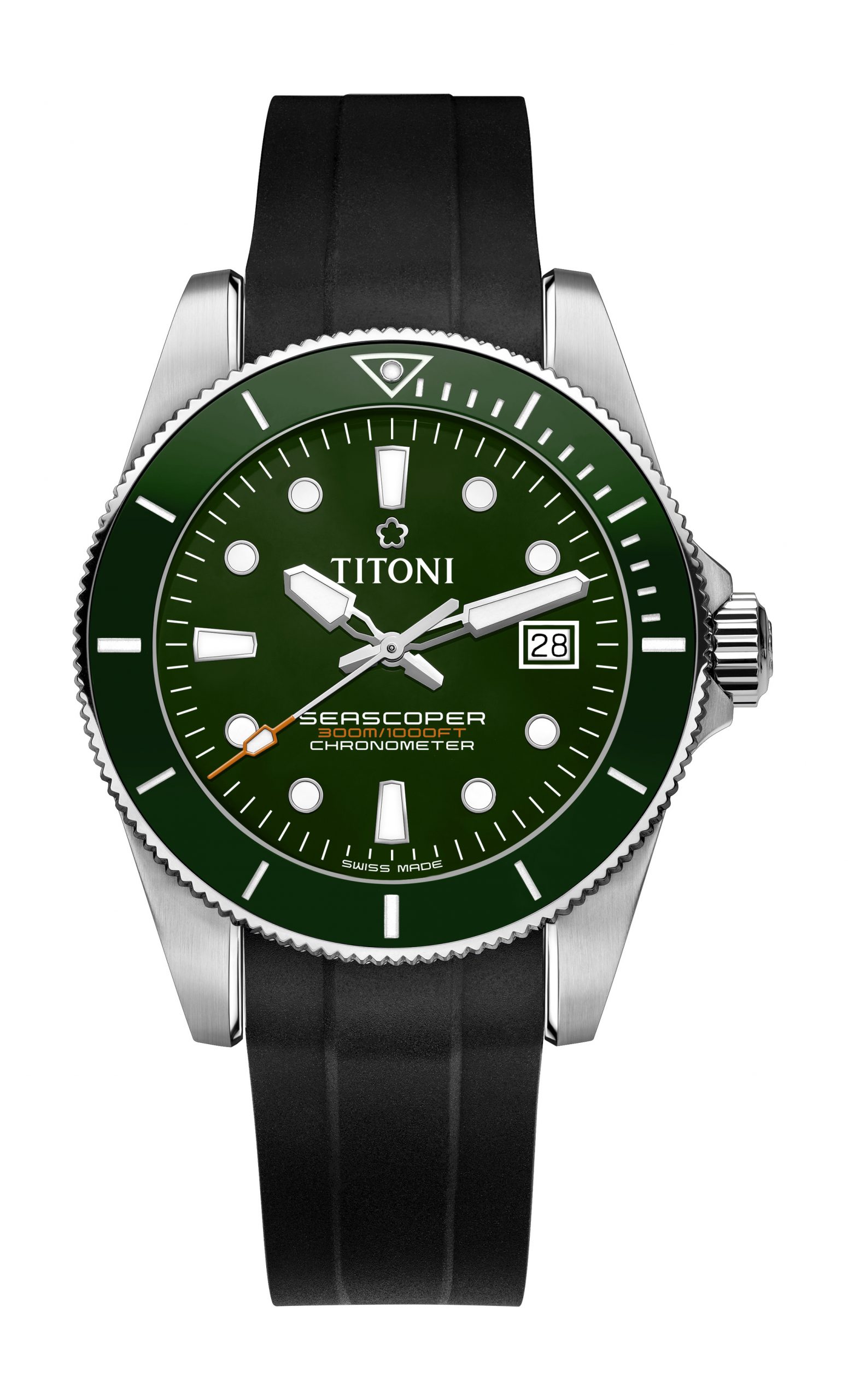 Titoni Seascoper 300 luxury timepiece - detailed view