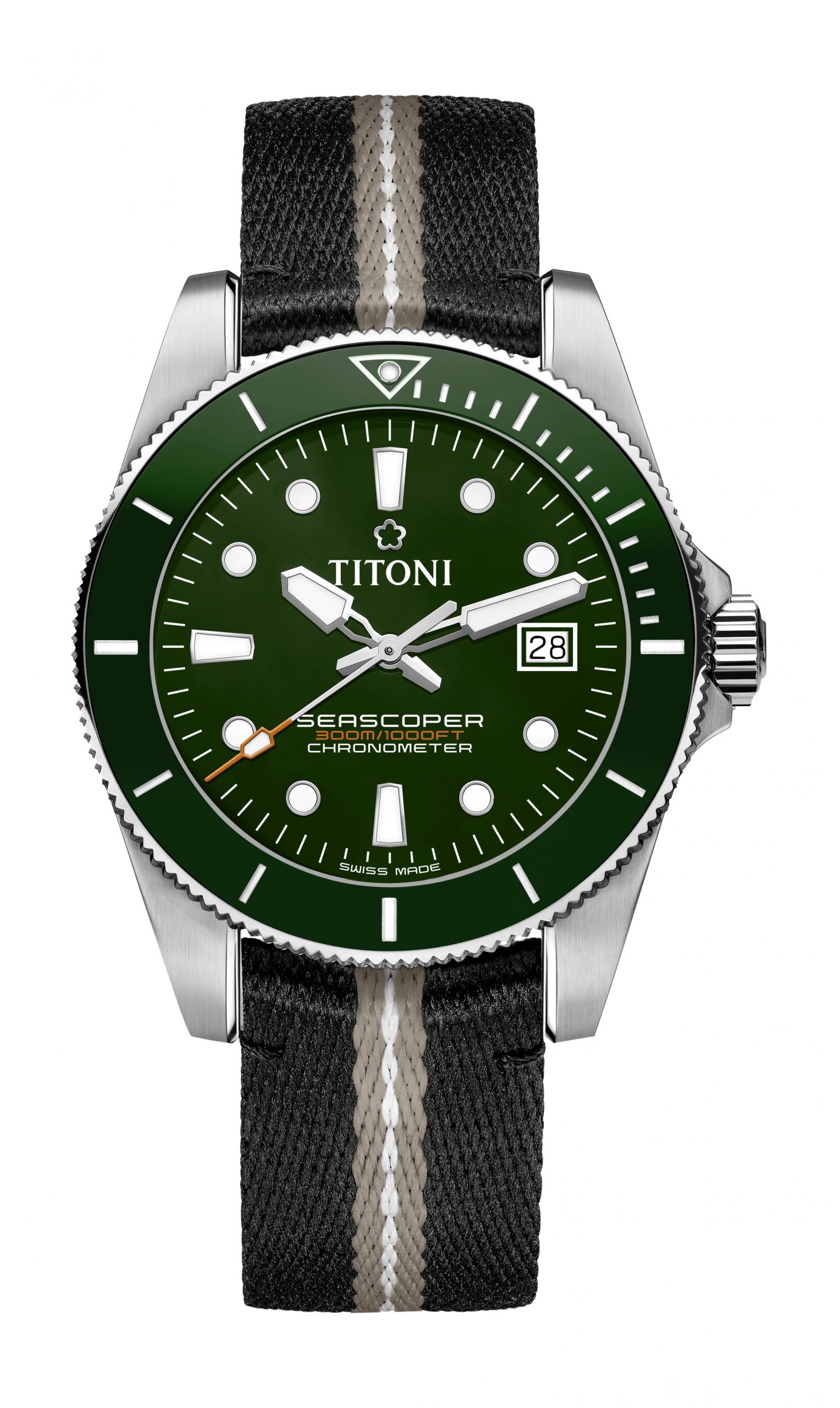 Titoni Seascoper 300 luxury timepiece - detailed view