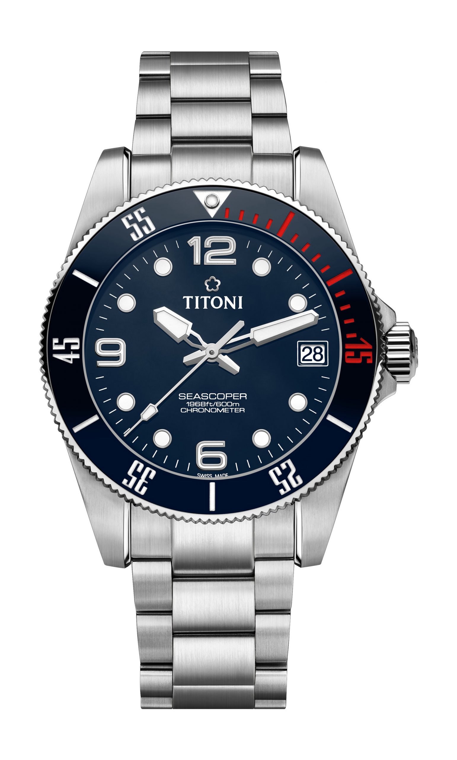 Titoni Seascoper 600 luxury timepiece - detailed view
