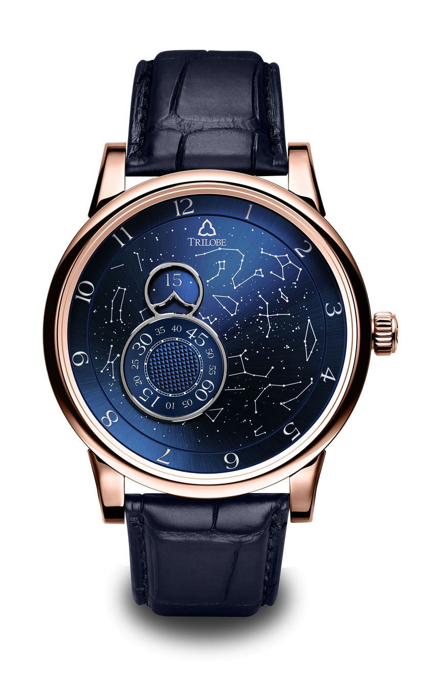 Trilobe Nuit Fantastique Secret Rose Gold luxury timepiece - detailed view