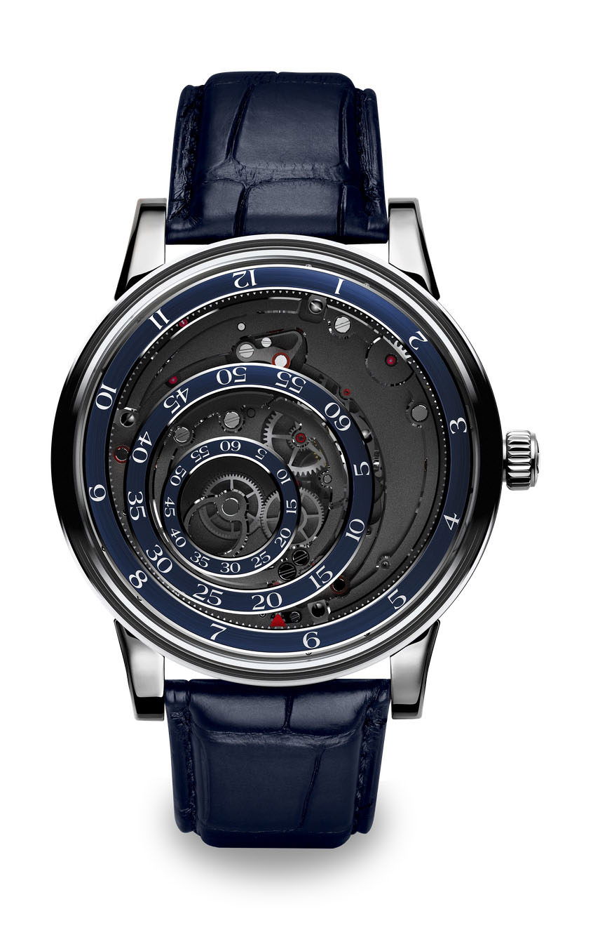 Trilobe Une Folle Journée Blue luxury timepiece - detailed view