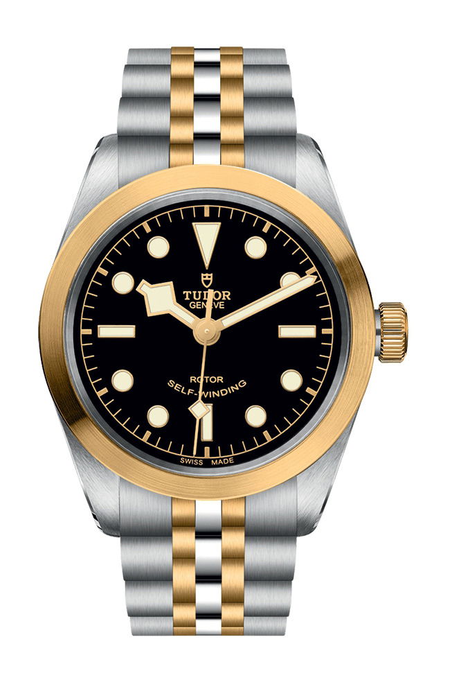 TUDOR Black  Bay 36 S&G luxury timepiece - detailed view