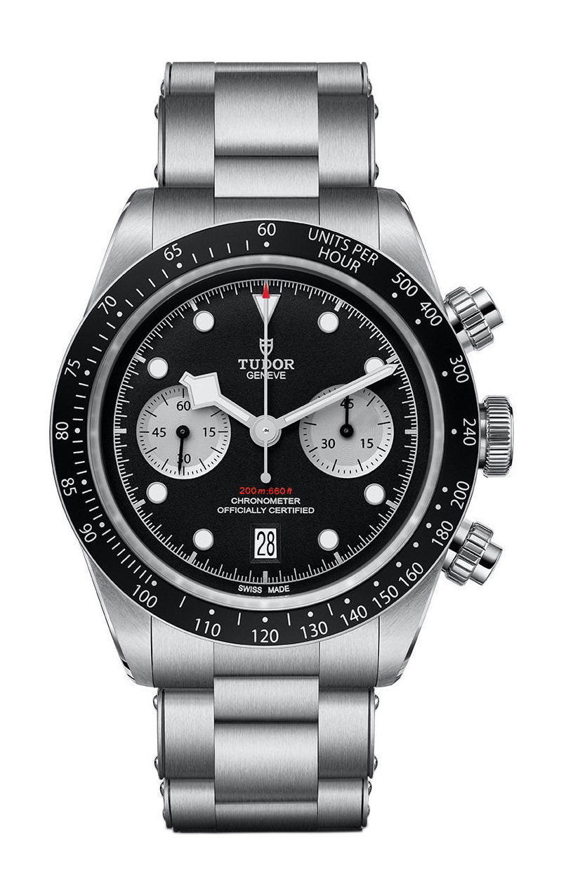 TUDOR Black Bay Chrono luxury timepiece - detailed view