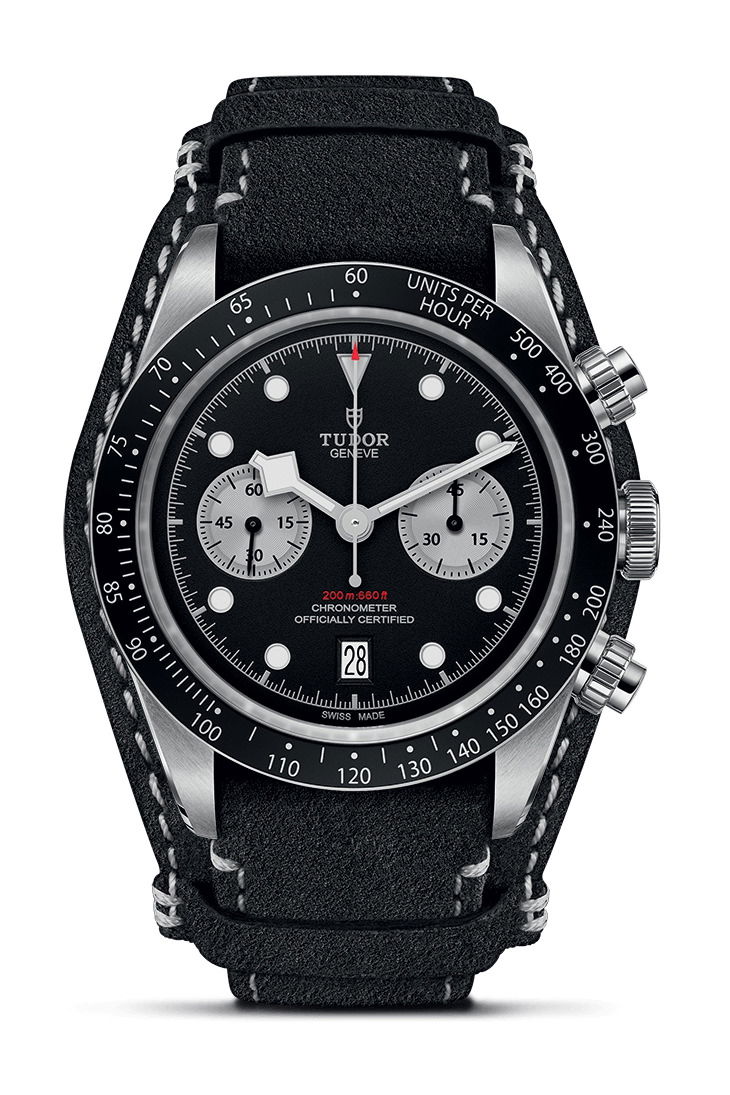 TUDOR Black Bay Chrono luxury timepiece - detailed view