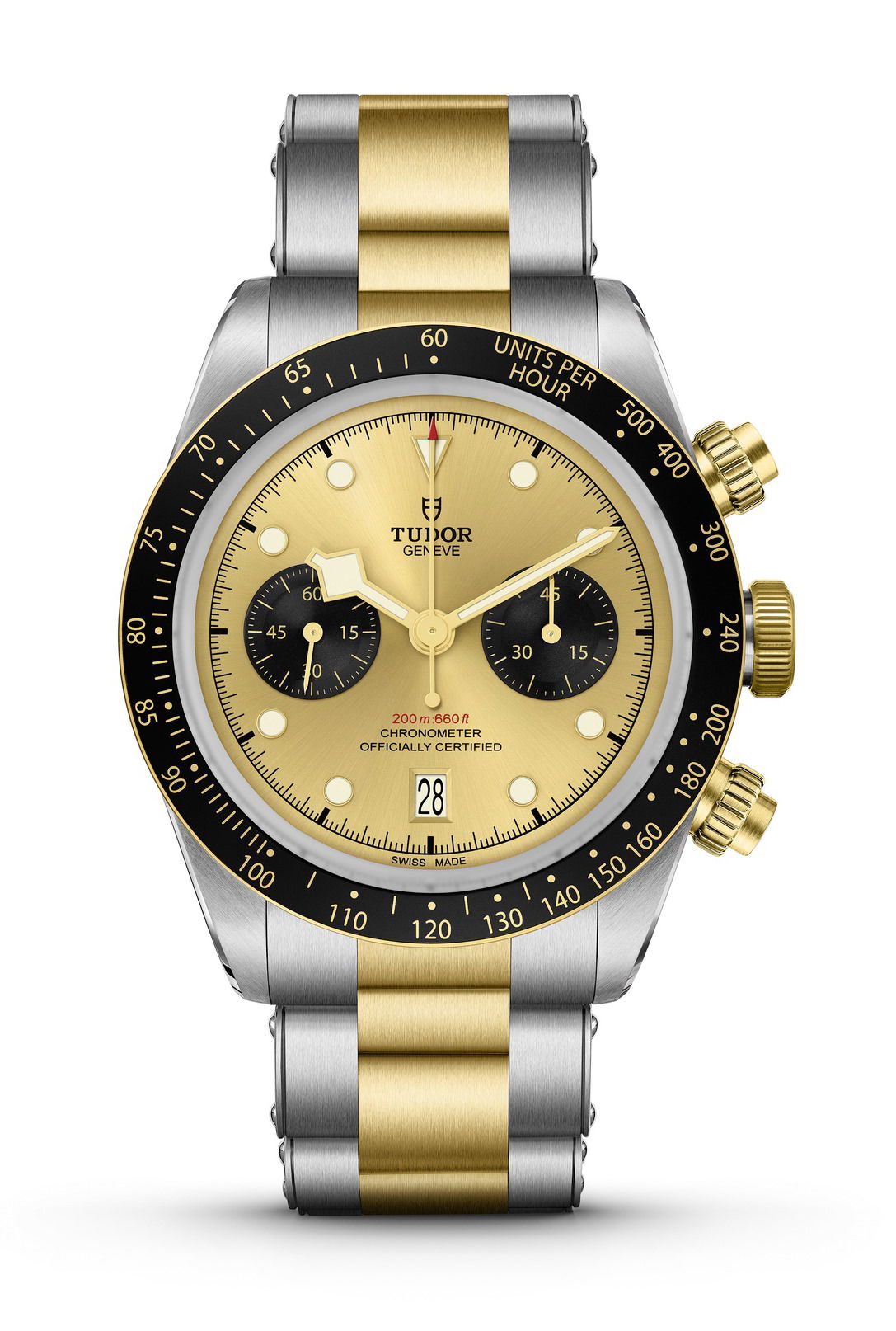 TUDOR Black Bay Chrono S&G luxury timepiece - detailed view