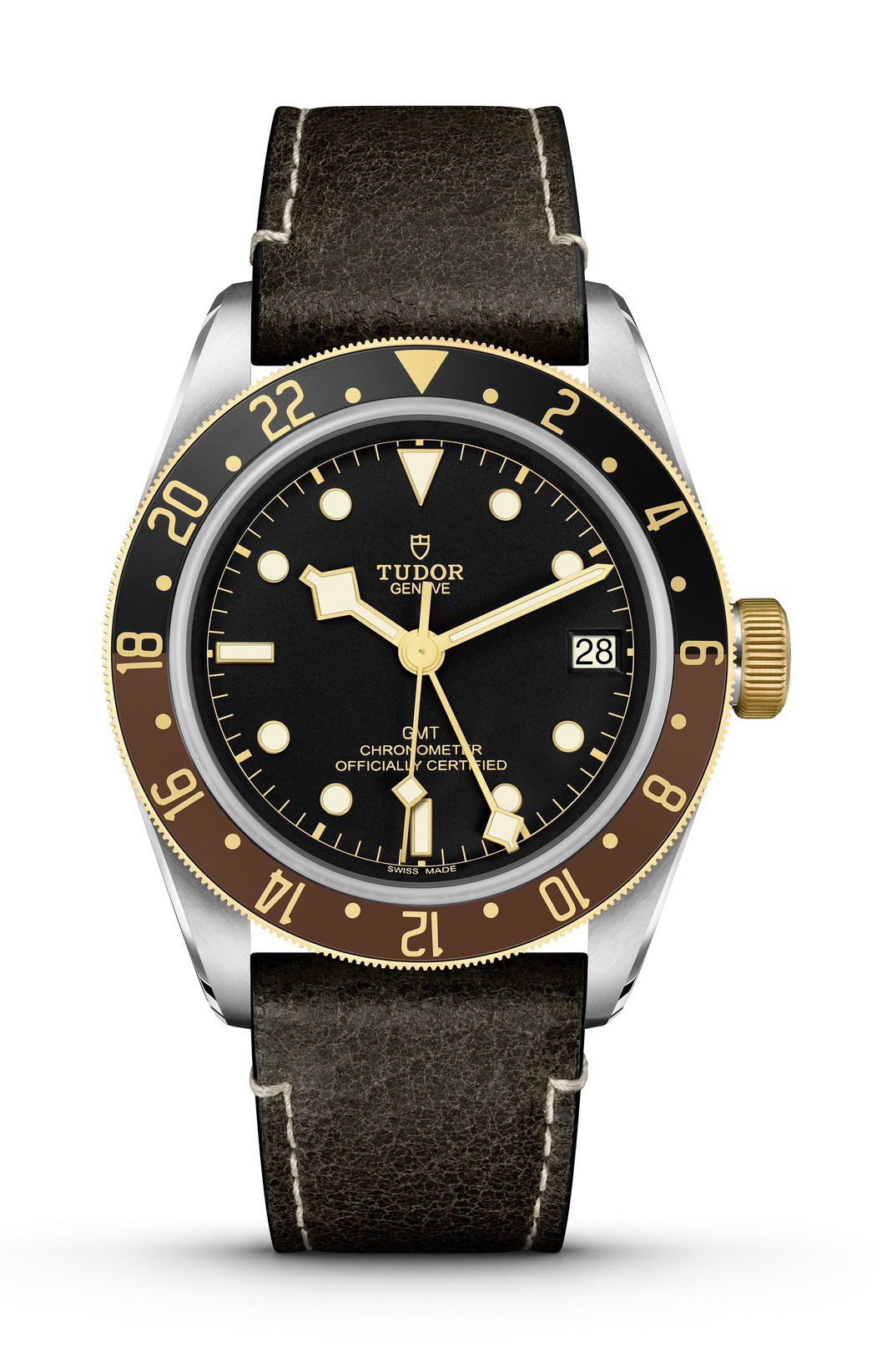 TUDOR Black Bay GMT S&G luxury timepiece - detailed view