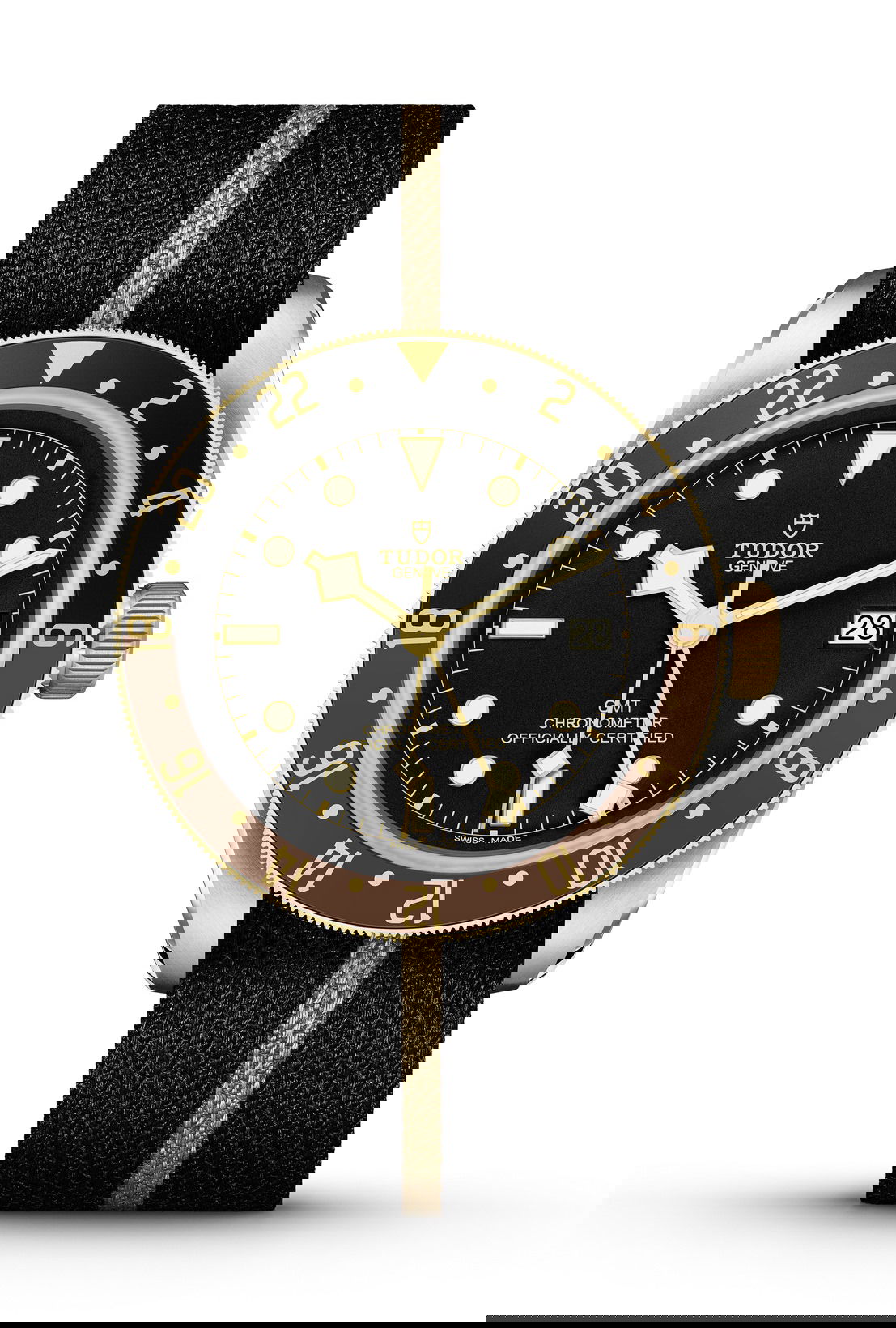 TUDOR Black Bay GMT S&G luxury timepiece - detailed view