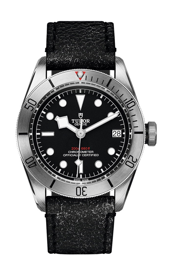 TUDOR Black  Bay Steel luxury timepiece - detailed view